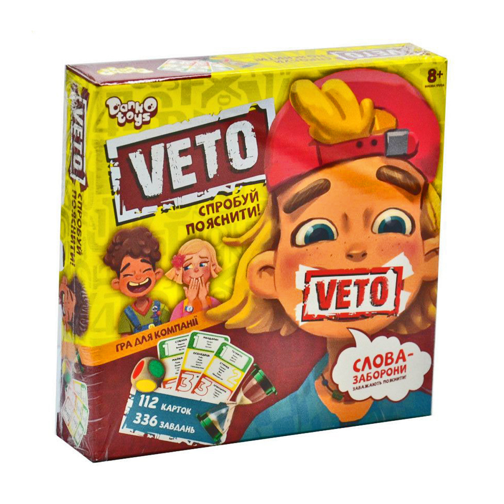 Настільна гра Danko Toys Veto, від 8 років (VETO-01-01U)
Настільна гра Danko Toys Veto, від 8 років (VETO-01-01U)