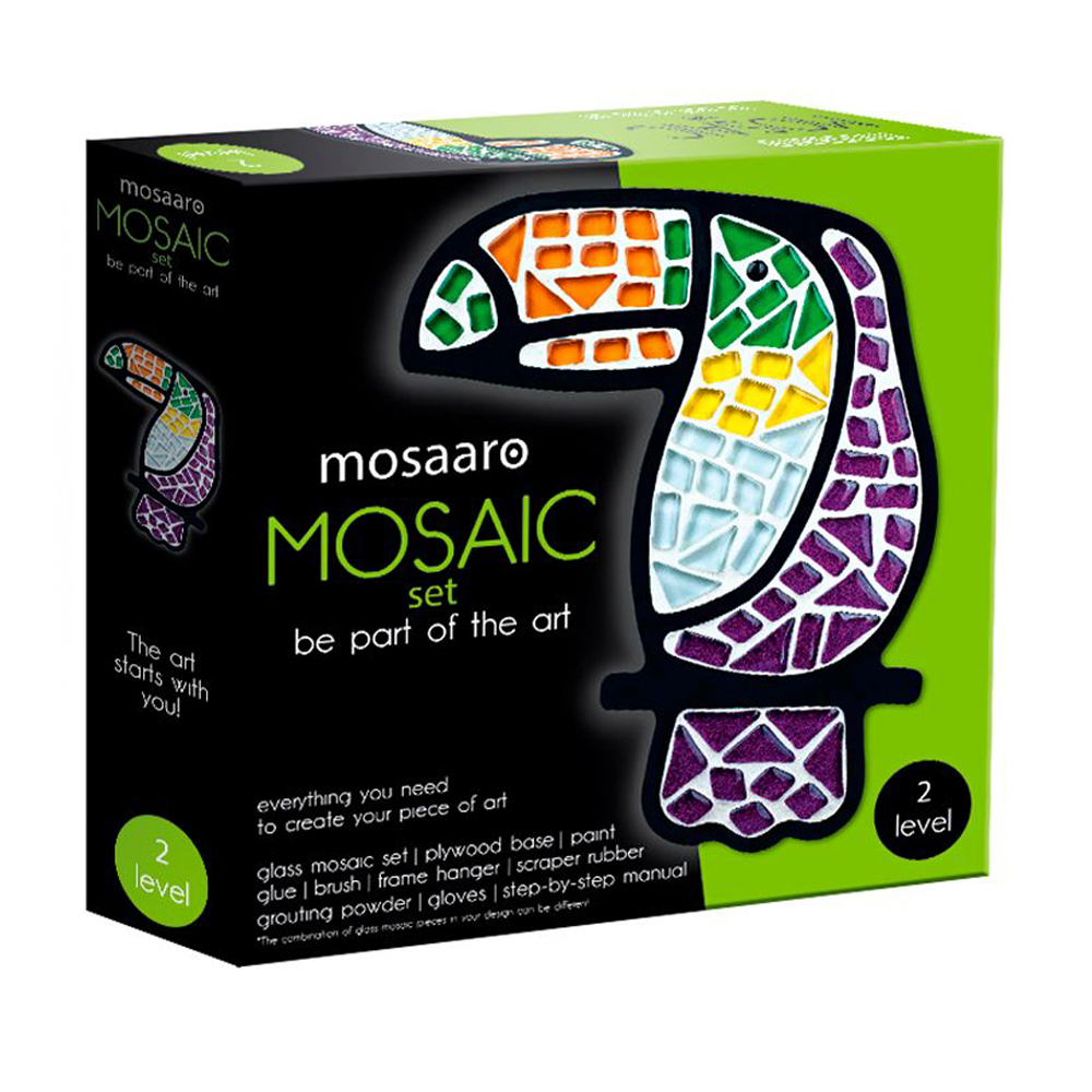 Набір для створення скляної мозаїки Mosaaro Тукан, 18.5*22.3 см (MA2001)
Набір для створення скляної мозаїки Mosaaro Тукан, 18.5*22.3 см (MA2001)