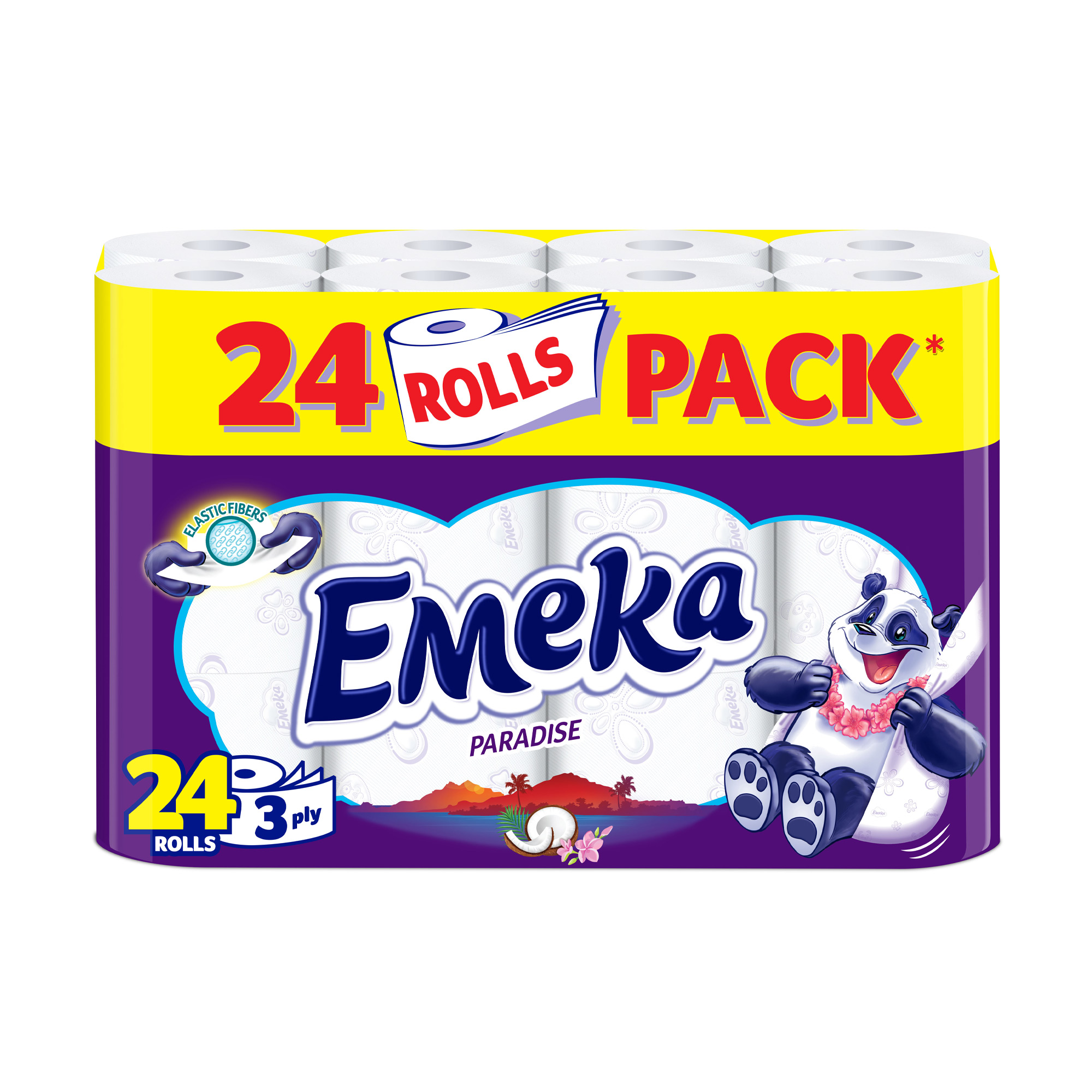 Туалетний папір Emeka Paradise, білий, 3-шаровий, 24 шт
Туалетний папір Emeka Paradise, білий, 3-шаровий, 24 шт