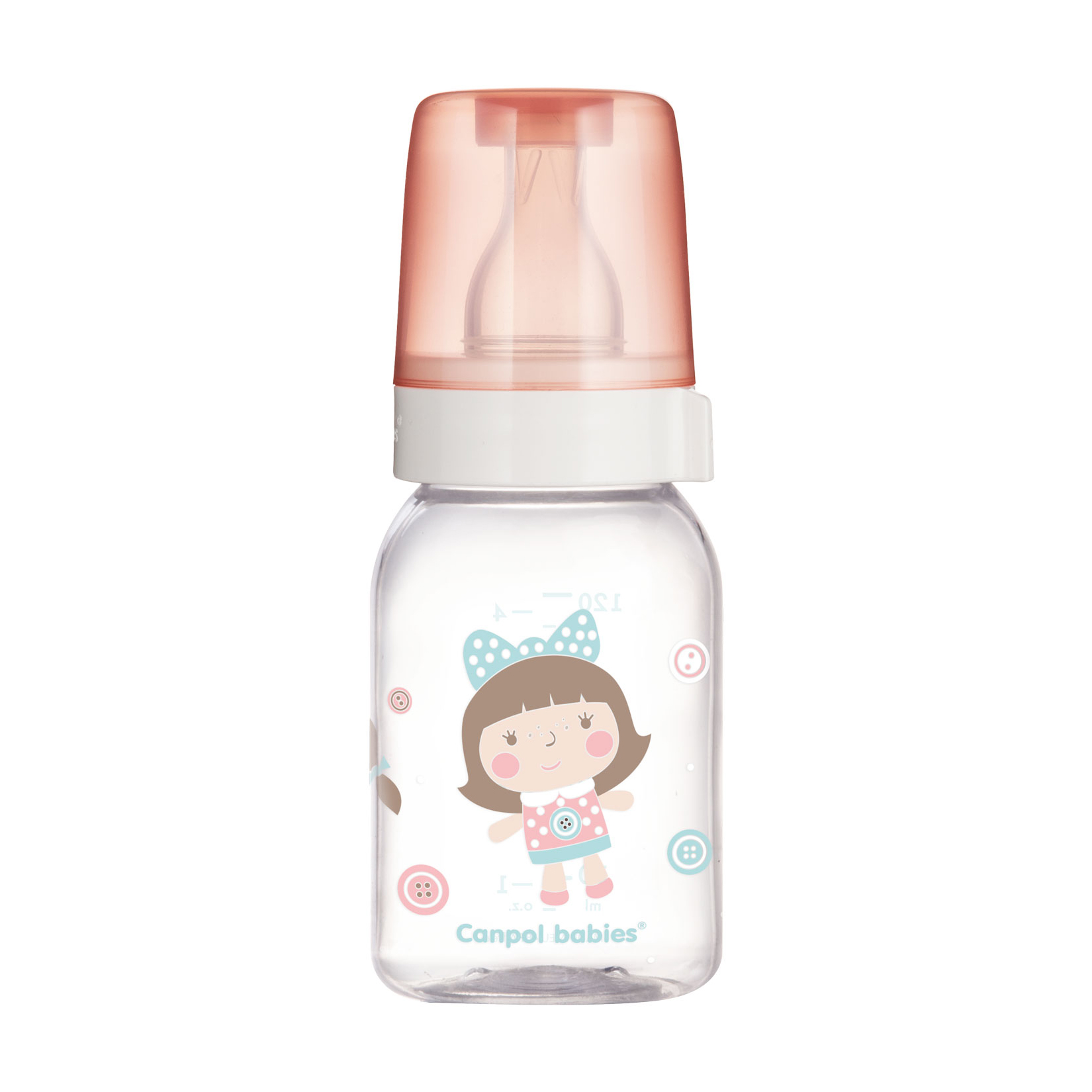 Пляшечка для годування Canpol Babies скляна, з малюнком, від 3 місяців, рожева, 120 мл (42/202)
Пляшечка для годування Canpol Babies скляна, з малюнком, від 3 місяців, рожева, 120 мл (42/202)