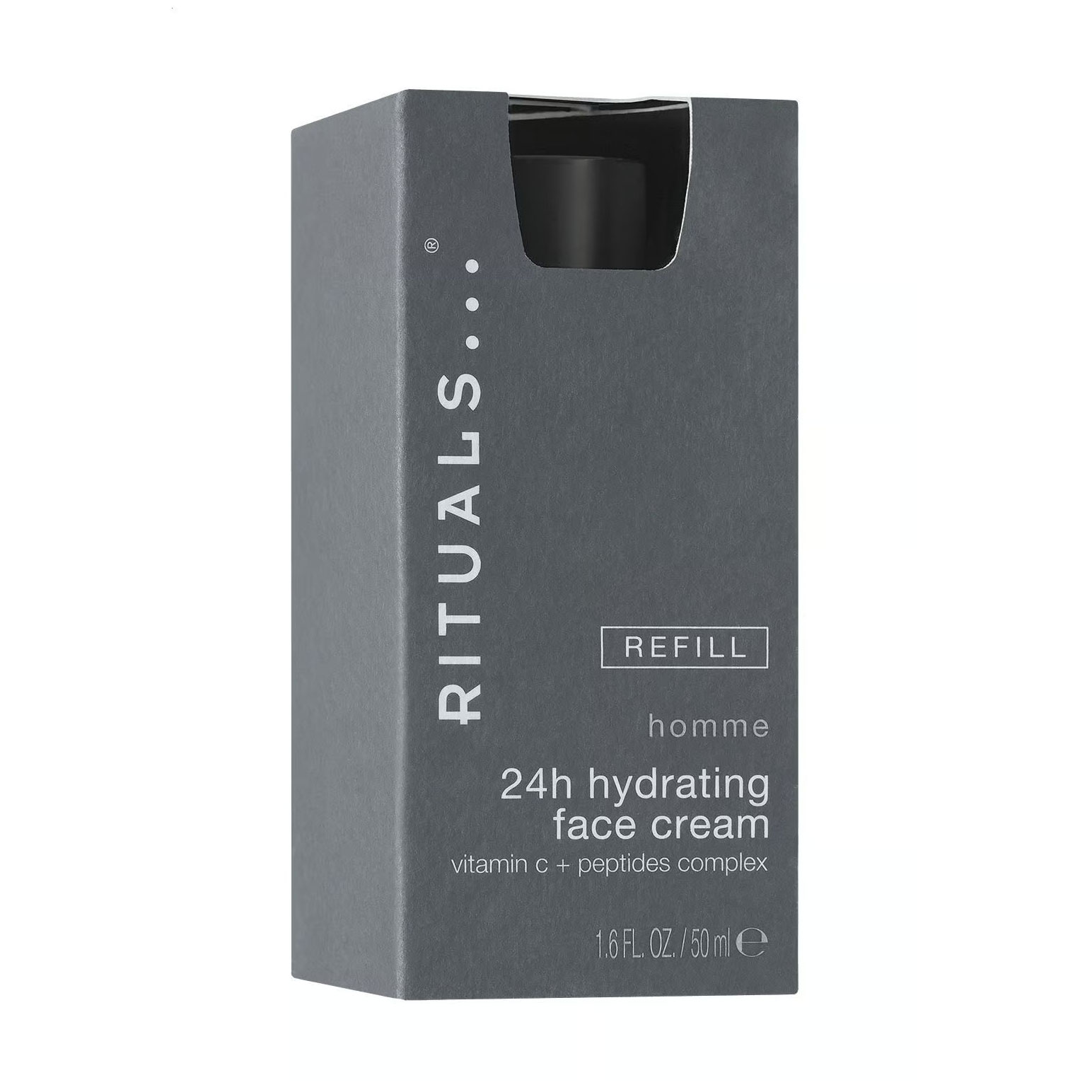 Чоловічий зволожувальний крем для обличчя Rituals Homme 24h Hydrating Vit C + Peptides Complex Face Cream, 50 мл (змінний блок)
Чоловічий зволожувальний крем для обличчя Rituals Homme 24h Hydrating Vit C + Peptides Complex Face Cream, 50 мл (змінний блок)
