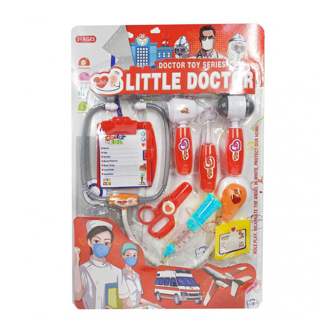 Уцінка! Дитячий іграшковий набір Shantou Jinxing Little Doctor від 3 років, 8 шт, 45*32 см (998-10)
Уцінка! Дитячий іграшковий набір Shantou Jinxing Little Doctor від 3 років, 8 шт, 45*32 см (998-10)