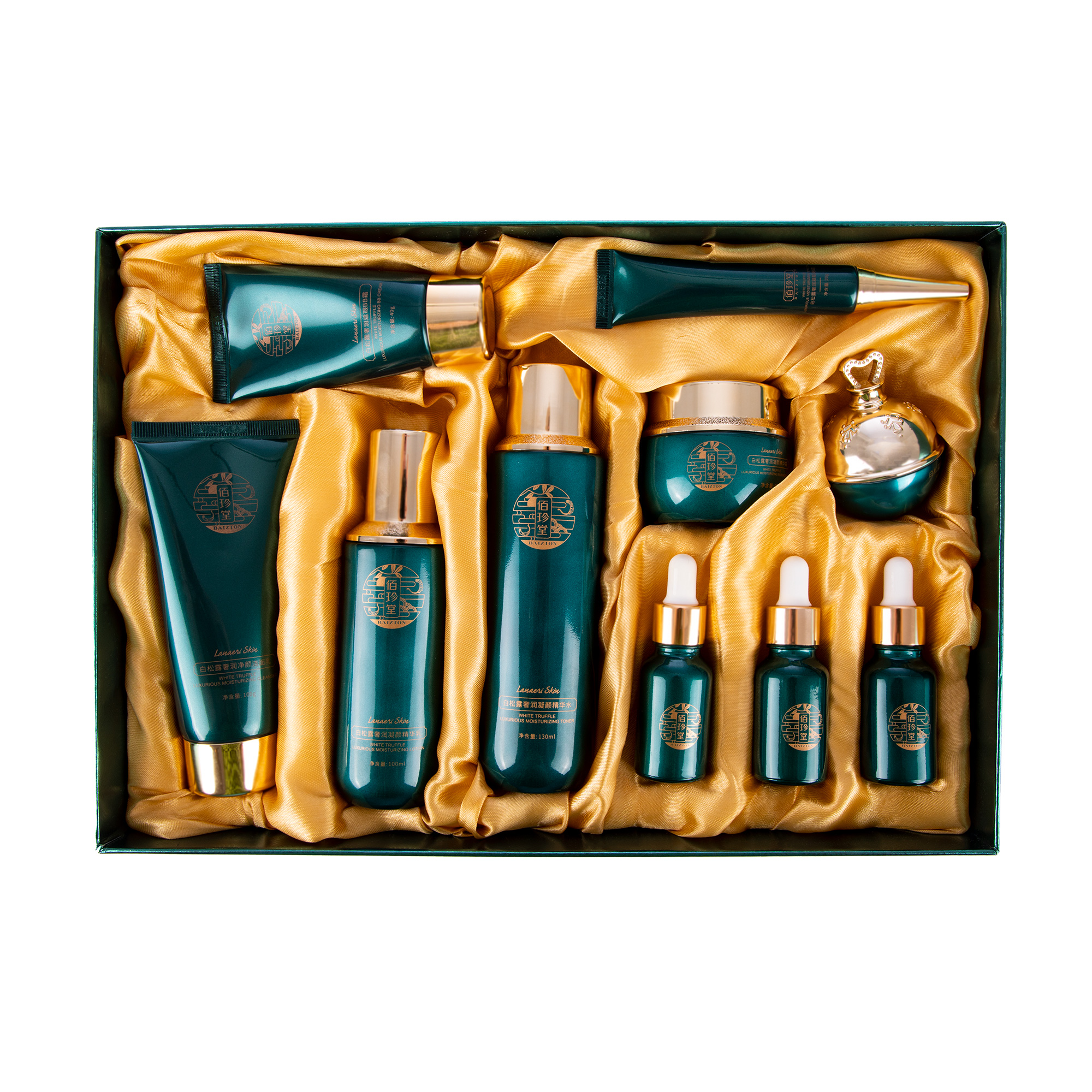 Набір для догляду за обличчям Baizton Lanaeri Skin White Truffle Luxury Moisturizing Ten-Piece Set з білим трюфелем, 10 продуктів
Набір для догляду за обличчям Baizton Lanaeri Skin White Truffle Luxury Moisturizing Ten-Piece Set з білим трюфелем, 10 продуктів
