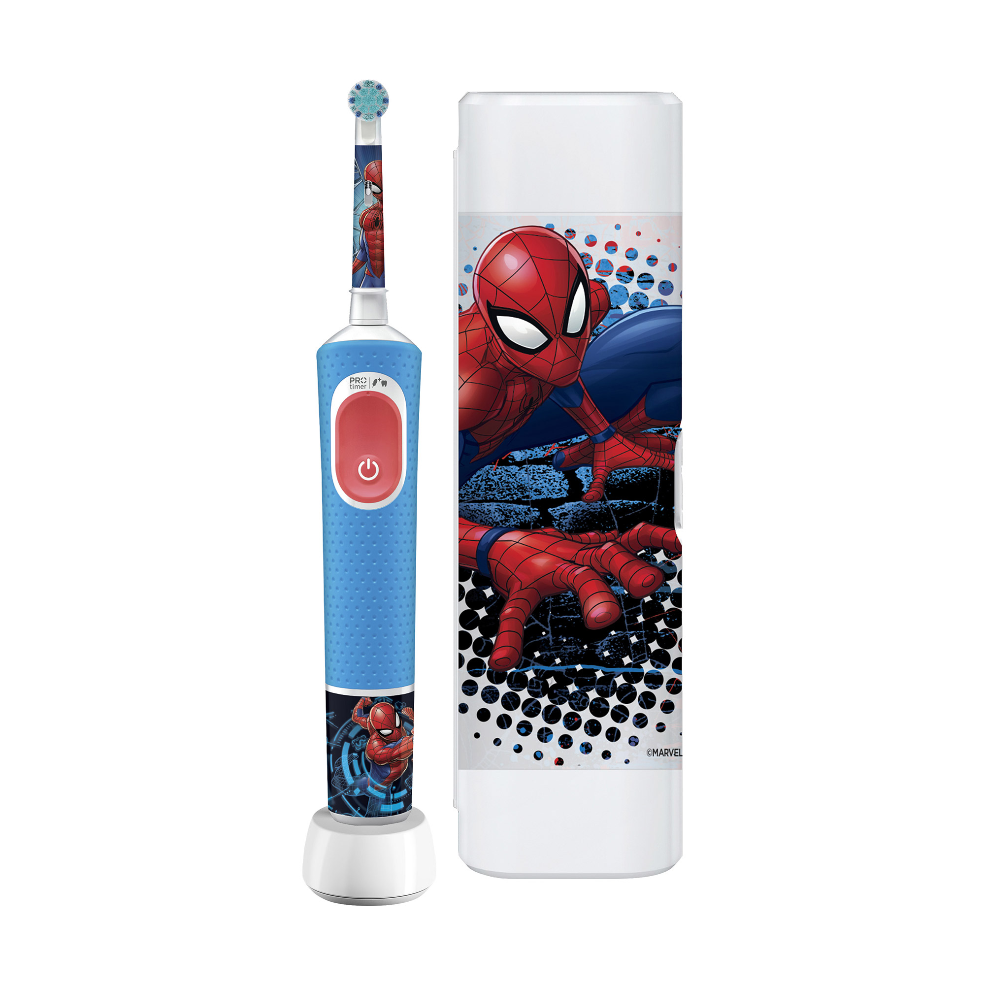 Дитяча електрична зубна щітка Oral-B Pro Kids Людина-Павук, з футляром, від 3 років
Дитяча електрична зубна щітка Oral-B Pro Kids Людина-Павук, з футляром, від 3 років