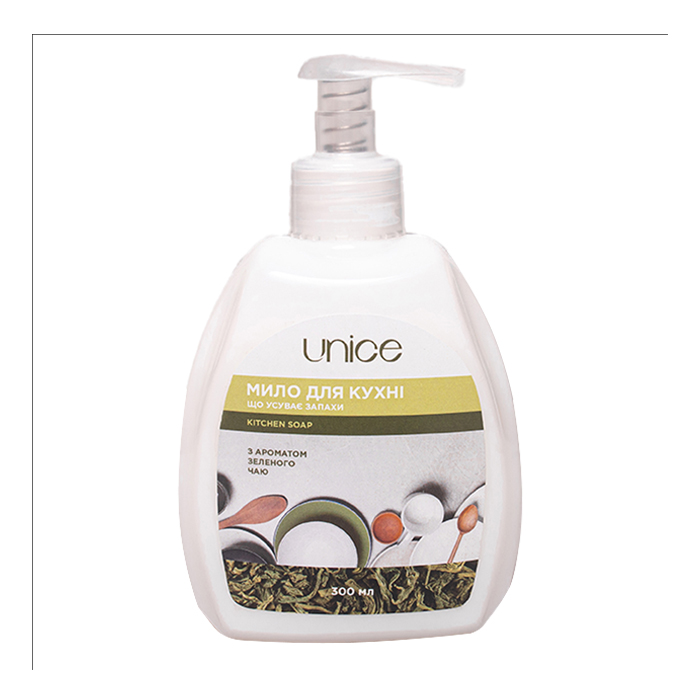 Рідке кухонне мило Unice Kitchen Soap для нейтралізації запахів, з ароматом зеленого чаю, 300 мл
Рідке кухонне мило Unice Kitchen Soap для нейтралізації запахів, з ароматом зеленого чаю, 300 мл