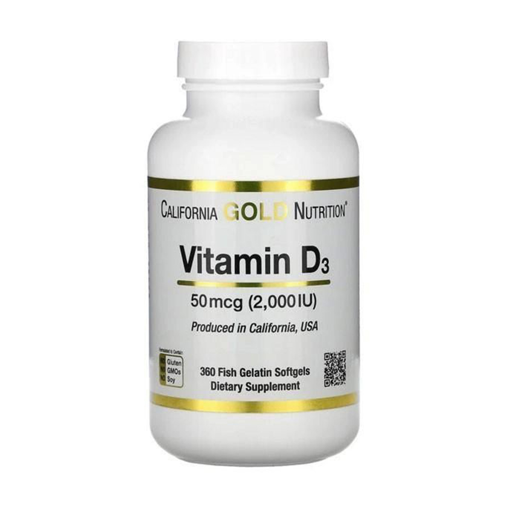 Вітамін Д3 California Gold Nutrition Vitamin D3, 50 мкг, 360 капсул
Вітамін Д3 California Gold Nutrition Vitamin D3, 50 мкг, 360 капсул