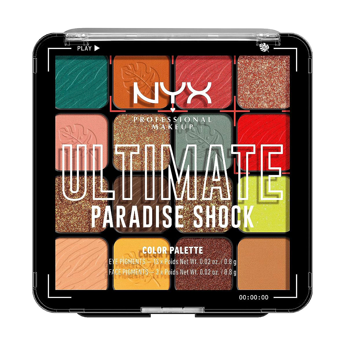 Палетка тіней для повік NYX Professional Makeup Ultimate Shadow Palette 16 відтінків, Paradise Shock, 12.8 г
Палетка тіней для повік NYX Professional Makeup Ultimate Shadow Palette 16 відтінків, Paradise Shock, 12.8 г