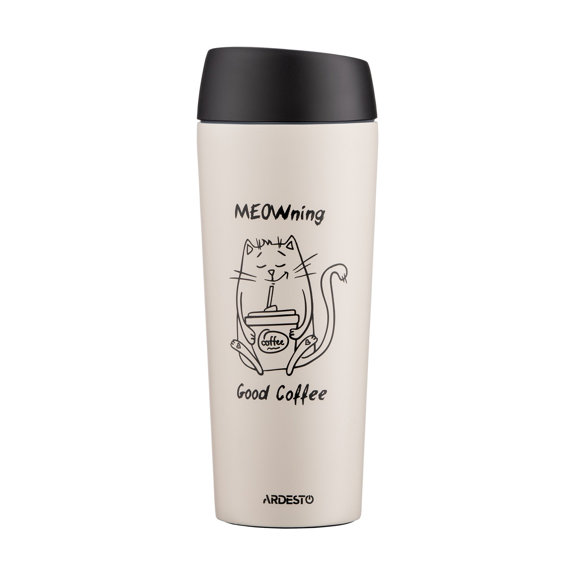 Термокухоль Ardesto Coffee Time Meowning неіржавна сталь, бежевий, 450 мл (AR2645WC)
Термокухоль Ardesto Coffee Time Meowning неіржавна сталь, бежевий, 450 мл (AR2645WC)