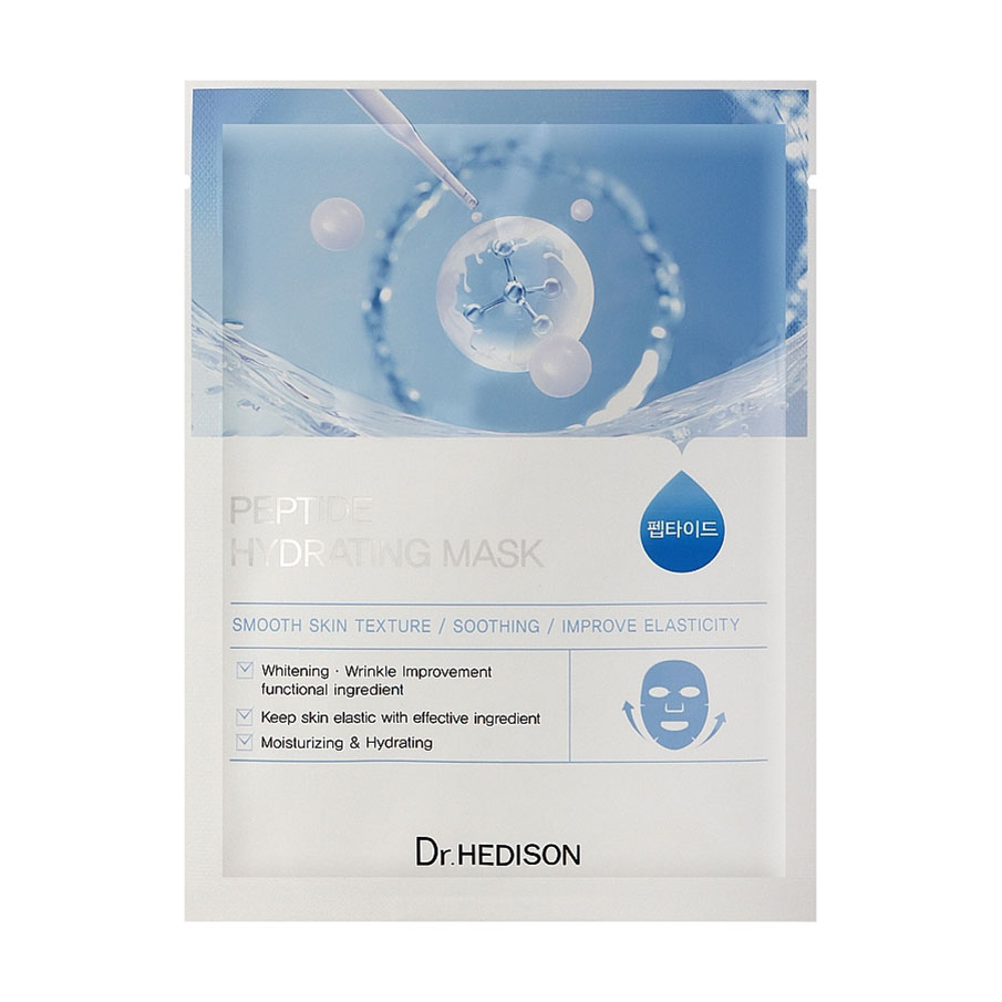 Тканинна пептидна та зволожувальна маска для обличчя Dr.Hedison Peptide Hydrating Mask, 23 г
Тканинна пептидна та зволожувальна маска для обличчя Dr.Hedison Peptide Hydrating Mask, 23 г