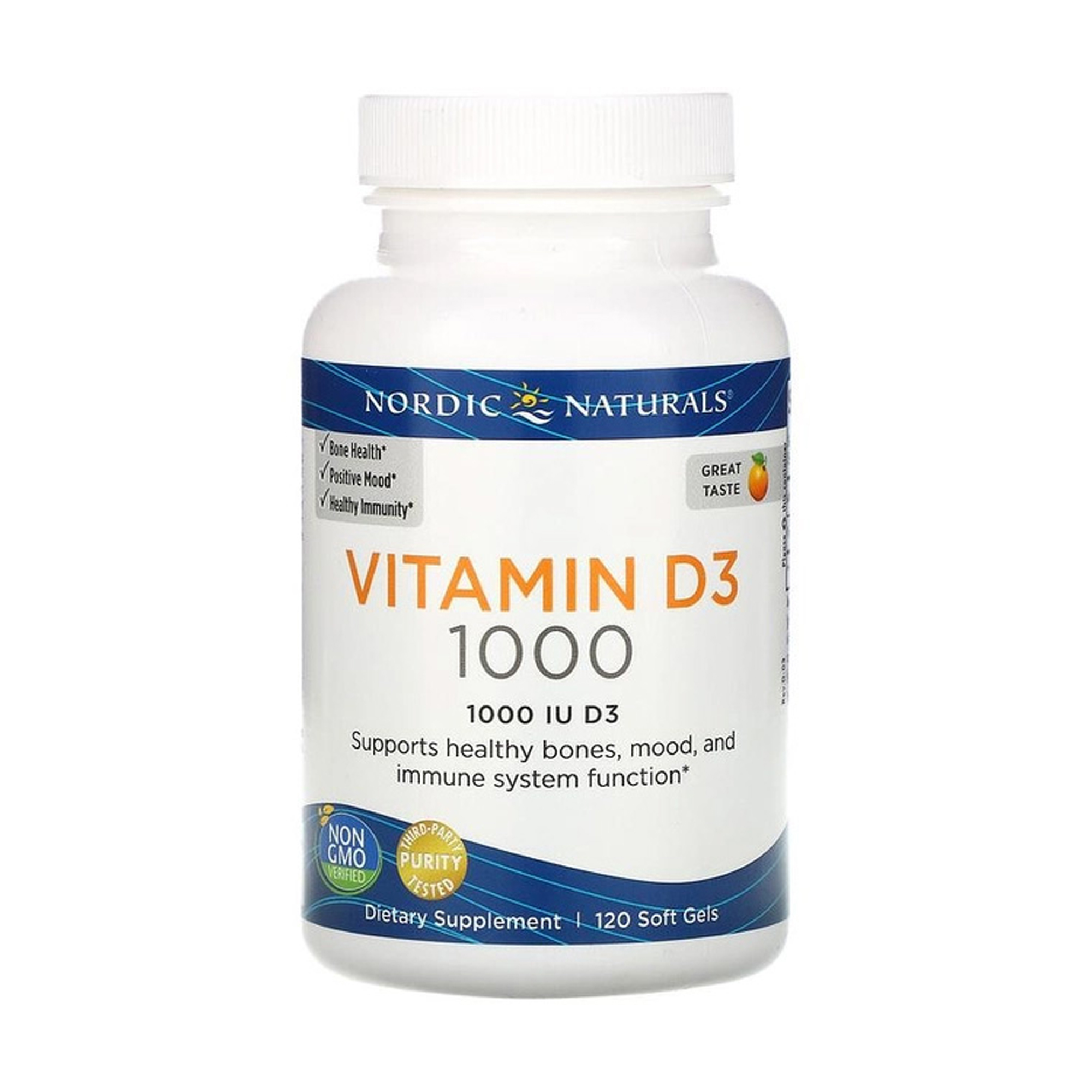 Вітамін Д3 Nordic Naturals Vitamin D3 зі смаком апельсину, 1000 МО, 120 желатинових капсул
Вітамін Д3 Nordic Naturals Vitamin D3 зі смаком апельсину, 1000 МО, 120 желатинових капсул