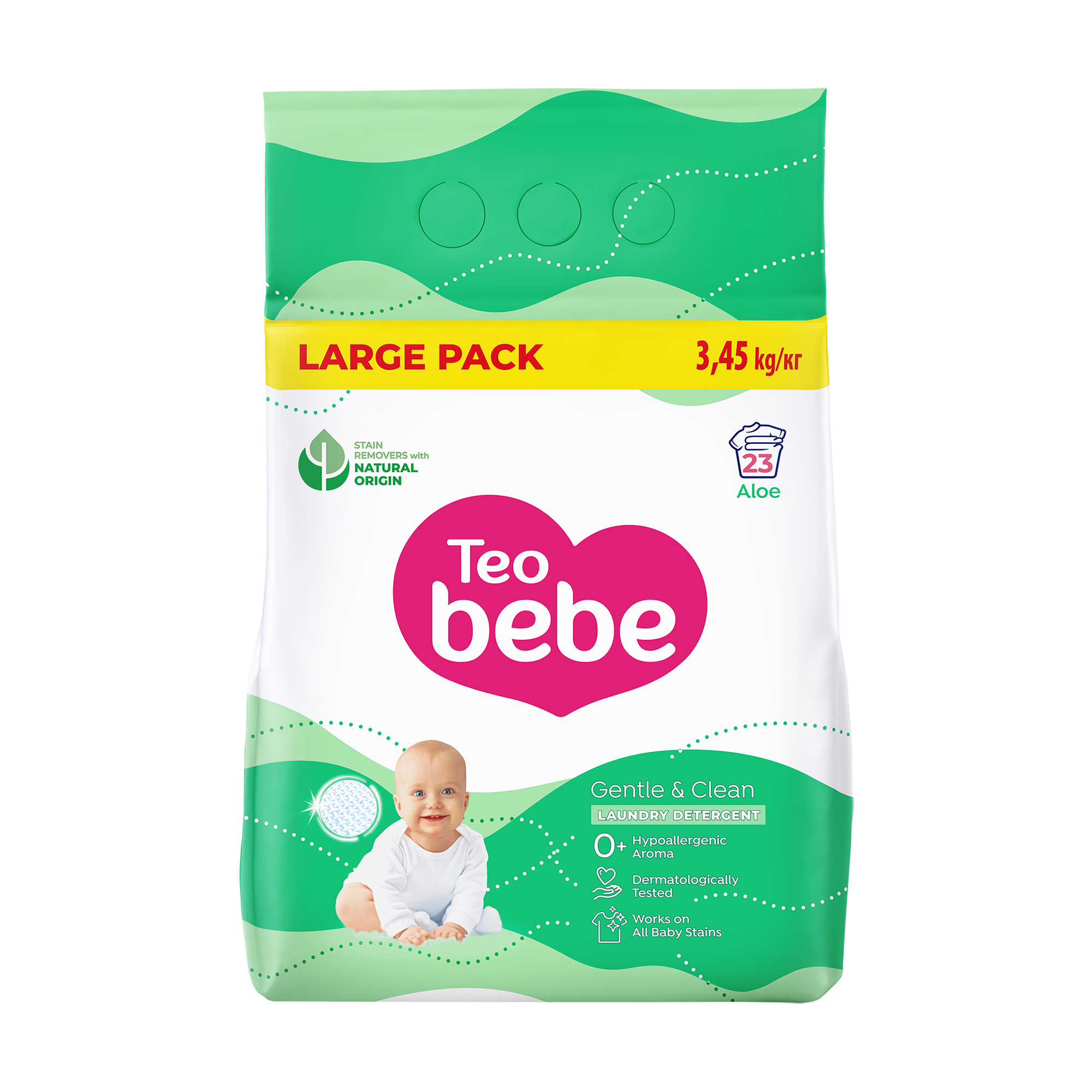 Уцінка! Пральний порошок Teo Bebe Gentle & Clean Aloe для дитячих речей, 23 цикли прання, 3.45 кг
Уцінка! Пральний порошок Teo Bebe Gentle & Clean Aloe для дитячих речей, 23 цикли прання, 3.45 кг