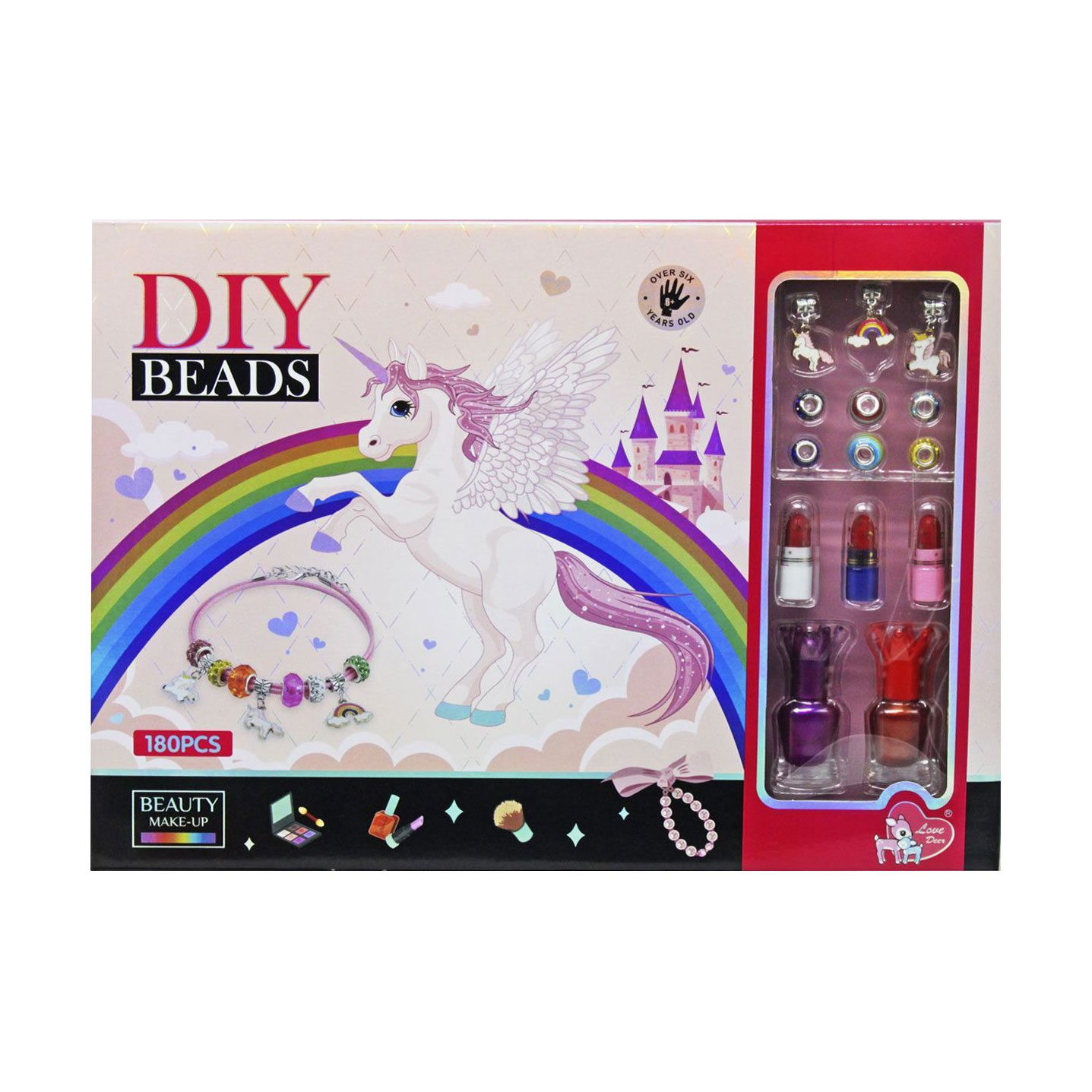 Дитячий набір бісеру Diy Beads в коробці, від 6 років, 180 шт (LD6031)
Дитячий набір бісеру Diy Beads в коробці, від 6 років, 180 шт (LD6031)