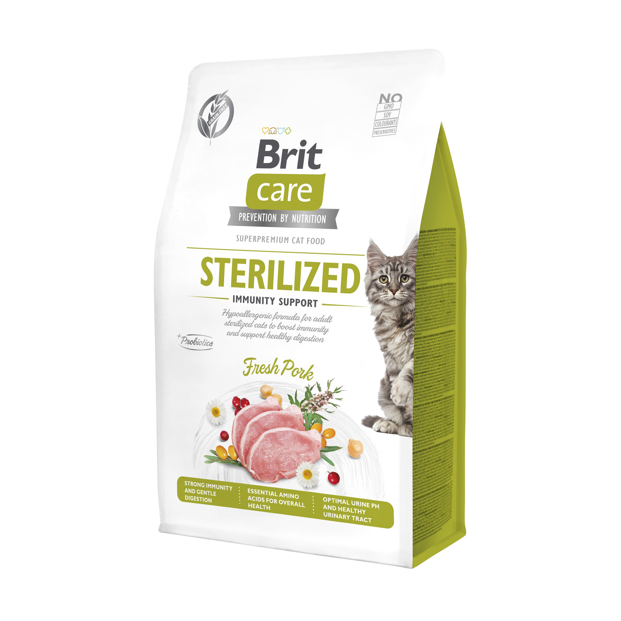 Сухий корм для стерилізованих кішок Brit Care Sterilized Immunity Support зі свининою, 400 г
Сухий корм для стерилізованих кішок Brit Care Sterilized Immunity Support зі свининою, 400 г