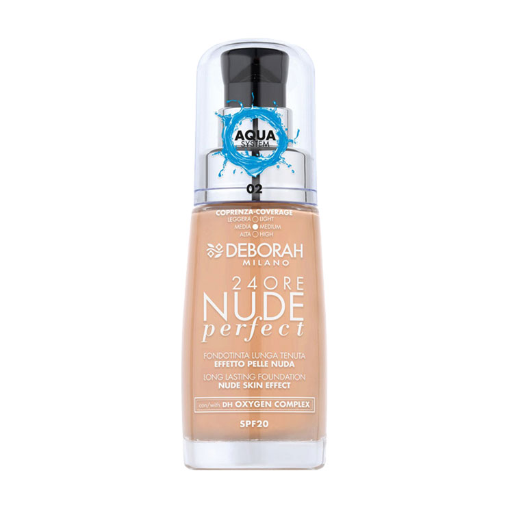 Тональна основа для обличчя Deborah 24Ore Nude Perfect Foundation SPF 20, 02 Beige, 30 мл
Тональна основа для обличчя Deborah 24Ore Nude Perfect Foundation SPF 20, 02 Beige, 30 мл