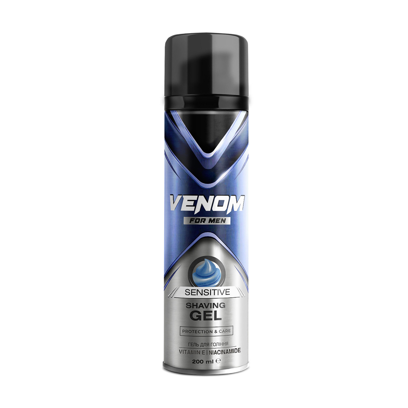 Чоловічий гель для гоління Venom Sensitive Shaving Gel з вітаміном E та ніацинамідом, 200 мл
Чоловічий гель для гоління Venom Sensitive Shaving Gel з вітаміном E та ніацинамідом, 200 мл