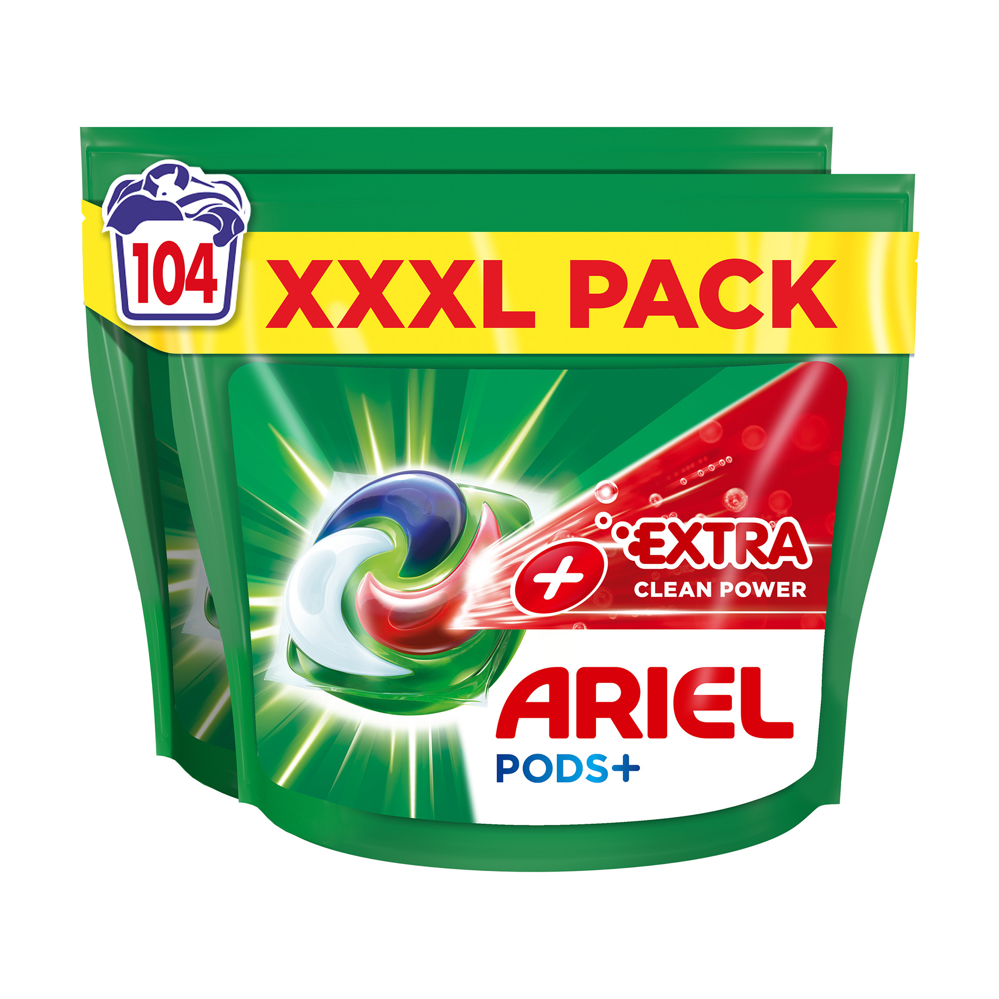 Капсули для прання Ariel Pods+ Extra Clean Power Сила екстраочищення, 104 цикли прання, 52*2 шт
Капсули для прання Ariel Pods+ Extra Clean Power Сила екстраочищення, 104 цикли прання, 52*2 шт