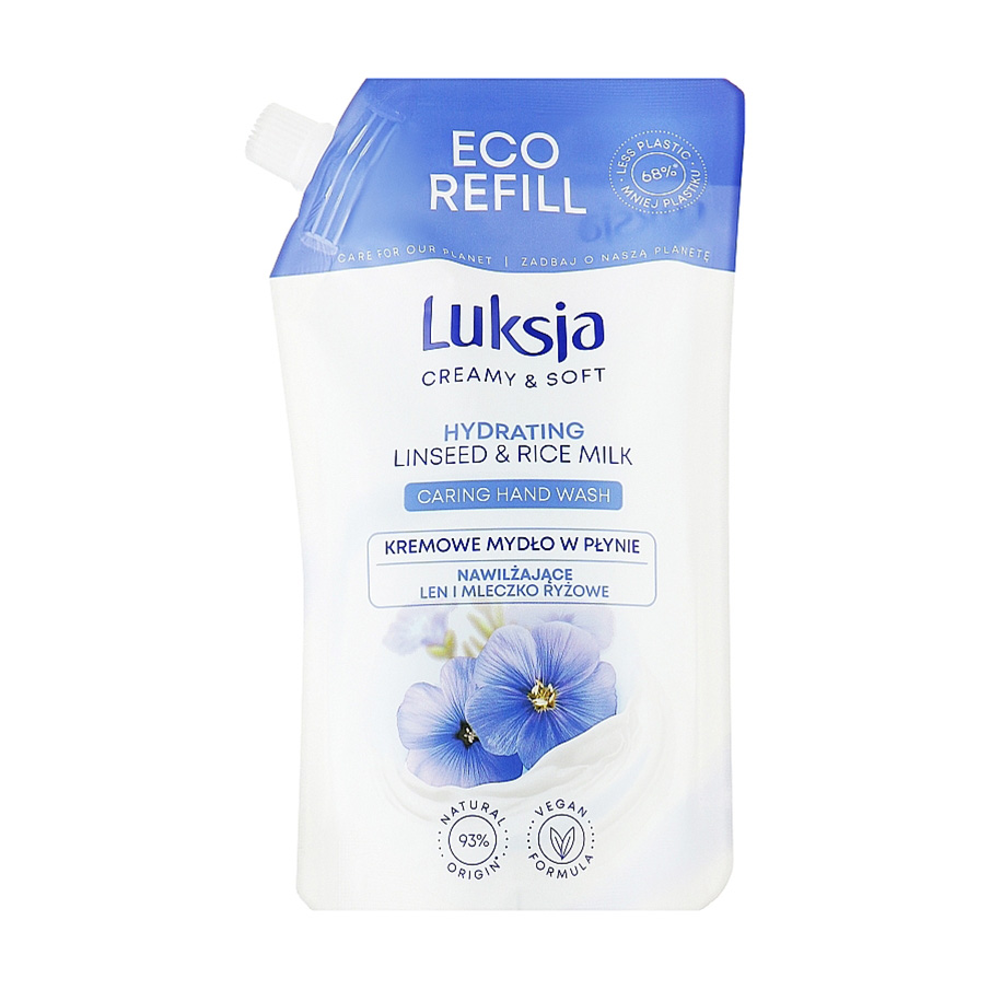 Рідке крем-мило Luksja Creamy & Soft Hydrating Linseed & Rice Milk Caring Hand Wash, 900 мл (дойпак)
Рідке крем-мило Luksja Creamy & Soft Hydrating Linseed & Rice Milk Caring Hand Wash, 900 мл (дойпак)