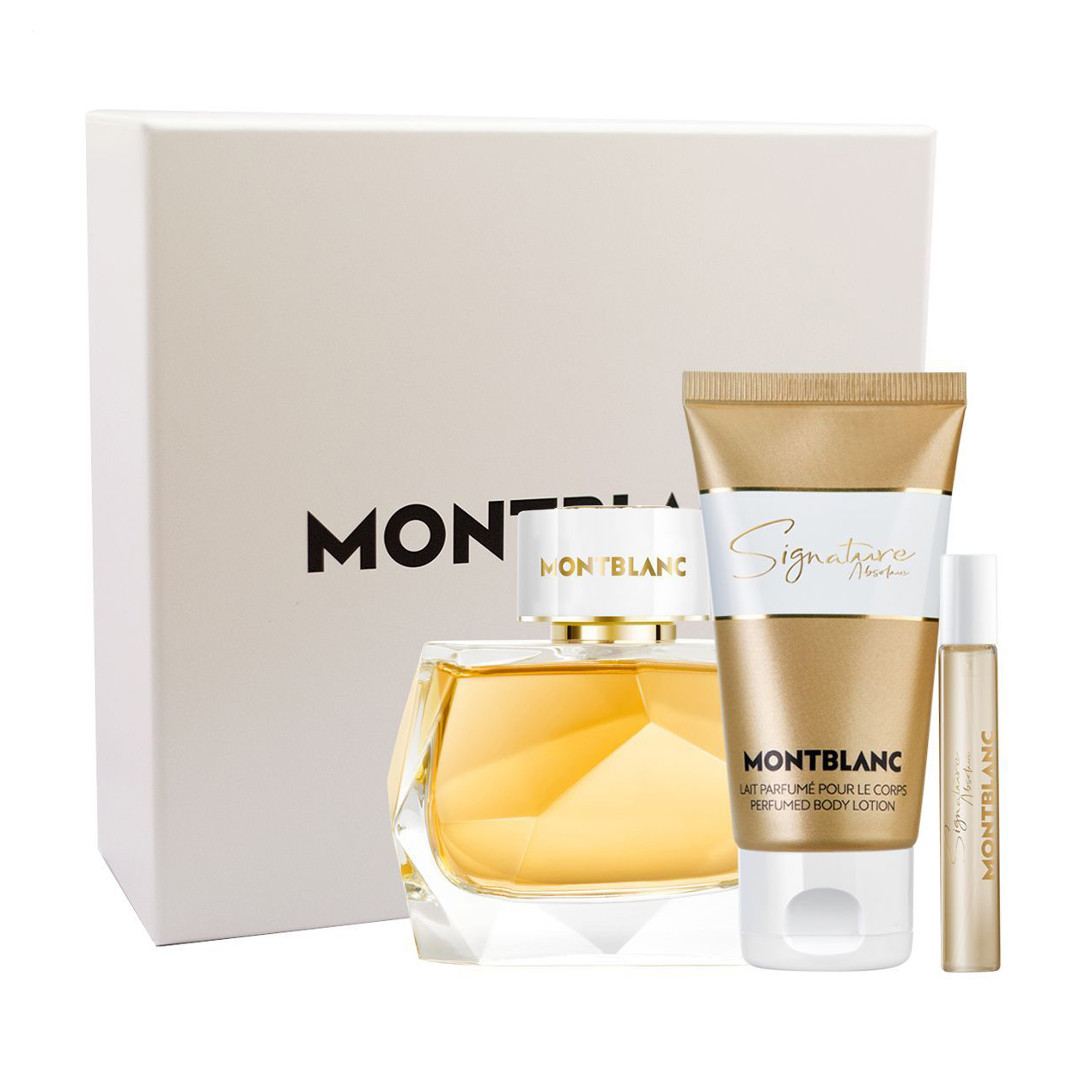 Парфумований набір жіночий Montblanc Signature Absolue Set (парфумована вода, 90 мл + лосьйон для тіла, 100 мл + парфумована вода, 7.5 мл)
Парфумований набір жіночий Montblanc Signature Absolue Set (парфумована вода, 90 мл + лосьйон для тіла, 100 мл + парфумована вода, 7.5 мл)
