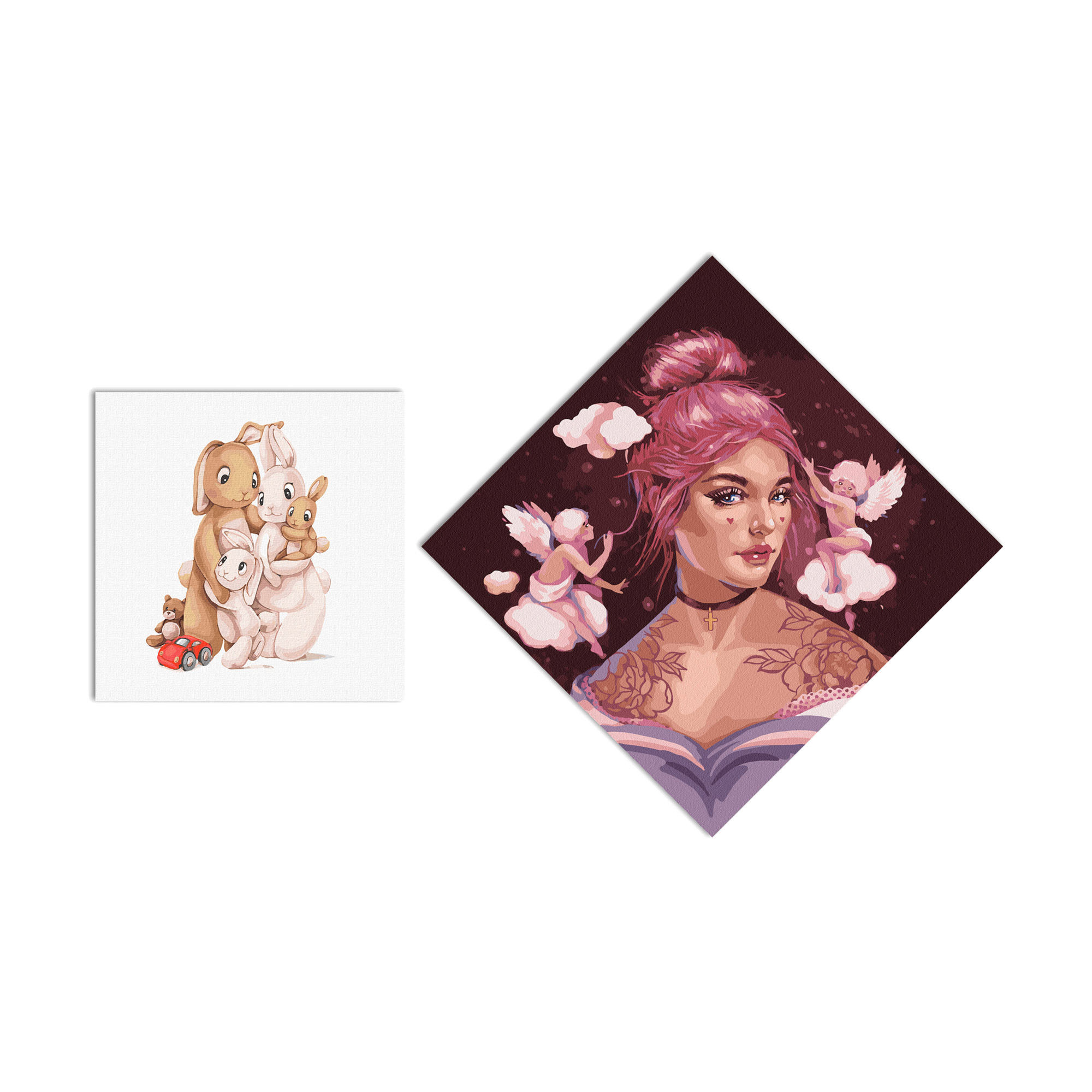 Уцінка! Набір картин за номерами Ideyka (Маленькі Купідончики, 40*40 см + Маленька сім'я кроликів, 30*30 см) (СKHO7114)
Уцінка! Набір картин за номерами Ideyka (Маленькі Купідончики, 40*40 см + Маленька сім'я кроликів, 30*30 см) (СKHO7114)