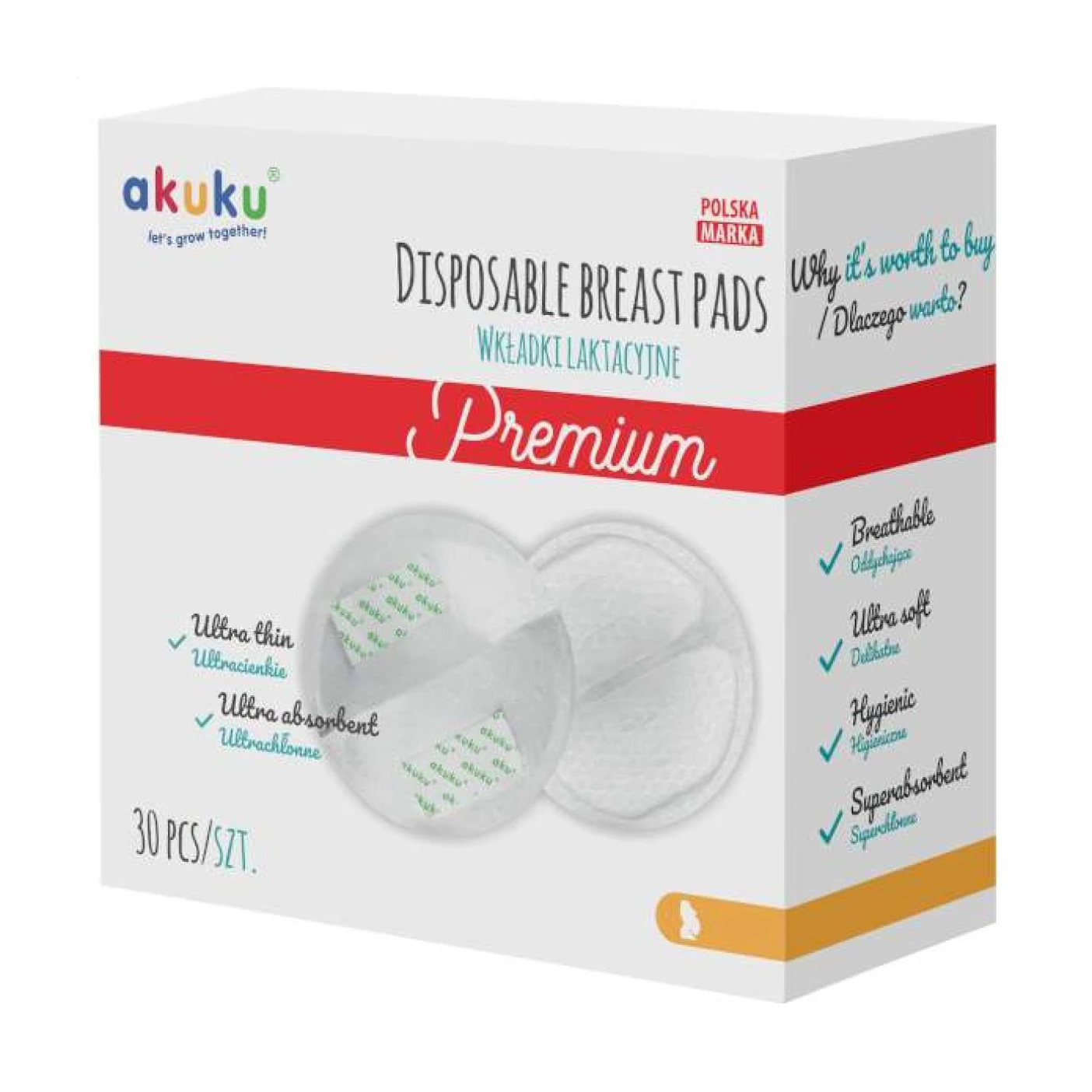 Одноразові прокладки для грудей Akuku, 30 шт (A0354)
Одноразові прокладки для грудей Akuku, 30 шт (A0354)