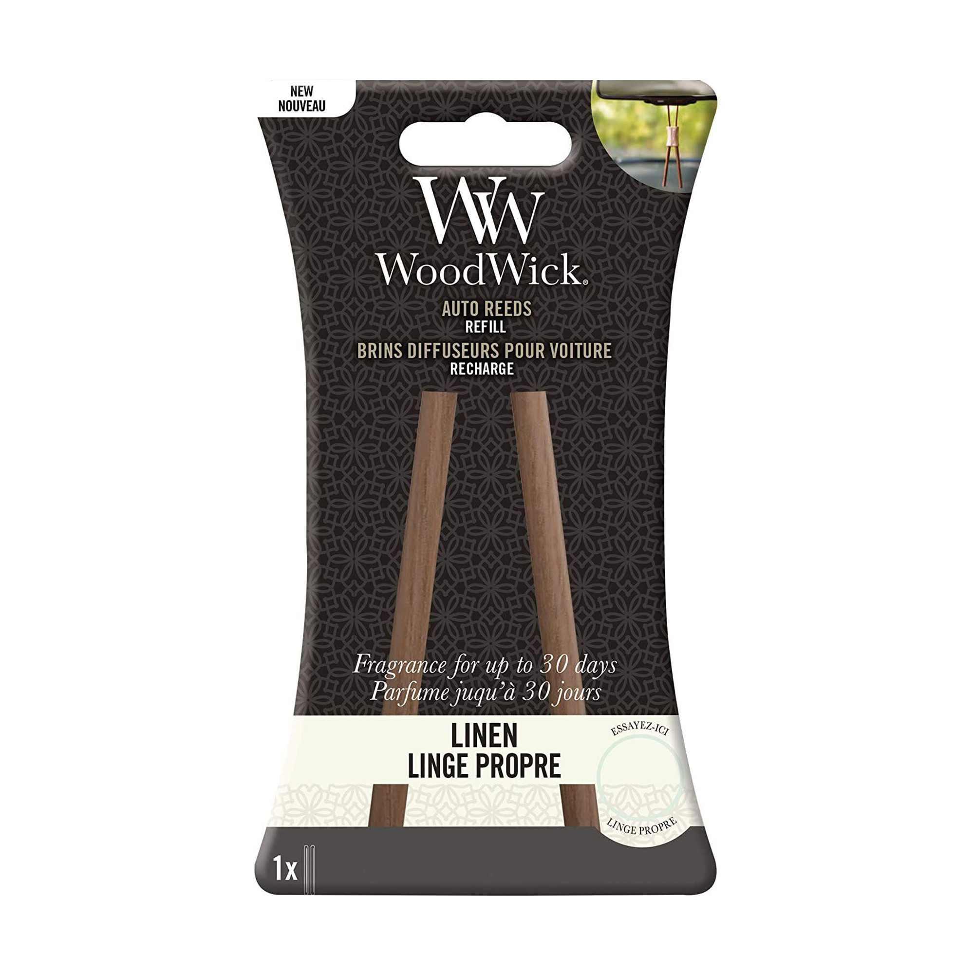 Змінний картридж для ароматизатору в авто WoodWick Auto Reeds Refill Linen, 20 г 
Змінний картридж для ароматизатору в авто WoodWick Auto Reeds Refill Linen, 20 г