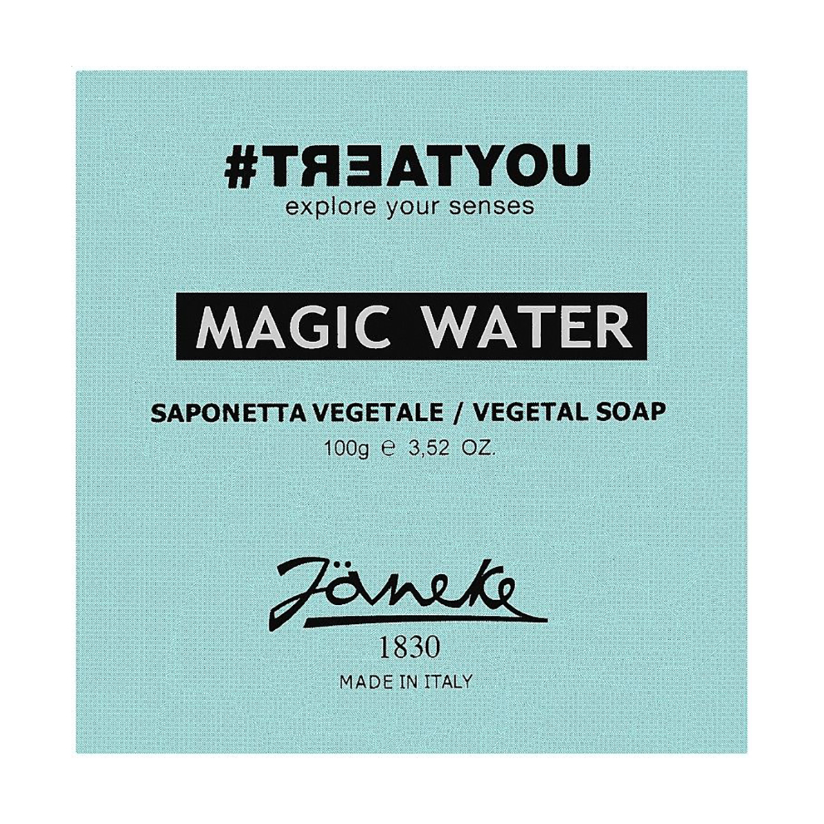 Тверде мило Janeke Treatyou Magic Water Vegetal Soap, 100 г
Тверде мило Janeke Treatyou Magic Water Vegetal Soap, 100 г