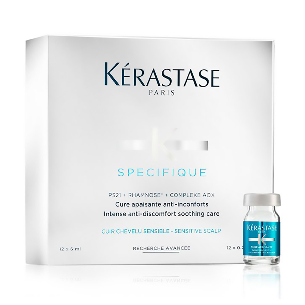 Уцінка! Ампули для волосся Kerastase Specifique Cure Apaisante для догляду за чутливою шкірою голови, 12*6 мл
Уцінка! Ампули для волосся Kerastase Specifique Cure Apaisante для догляду за чутливою шкірою голови, 12*6 мл