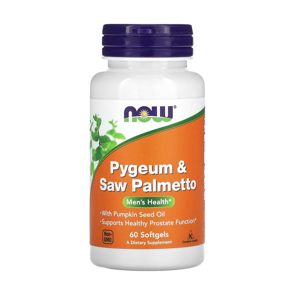 Африканська Слива та Пальметто NOW foods Pygeum & Saw Palmetto, для чоловіків, 60 гелевих капсул
Африканська Слива та Пальметто NOW foods Pygeum & Saw Palmetto, для чоловіків, 60 гелевих капсул