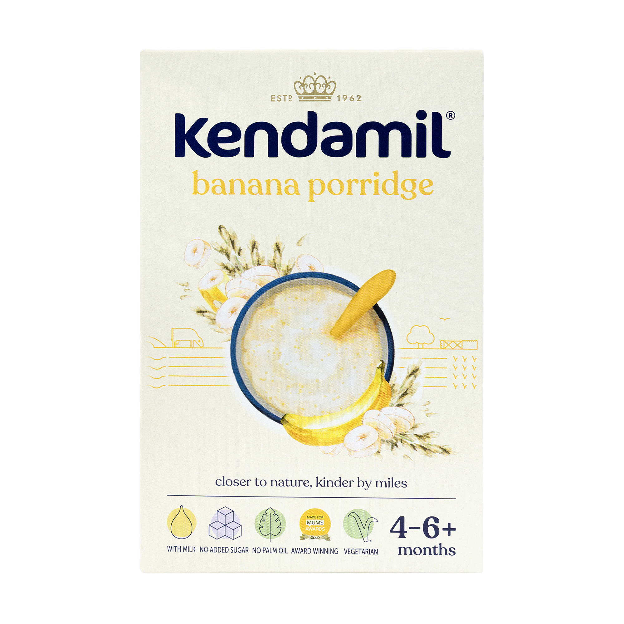 Дитяча молочна каша Kendamil з бананом, від 4-6 місяців, 150 г
Дитяча молочна каша Kendamil з бананом, від 4-6 місяців, 150 г