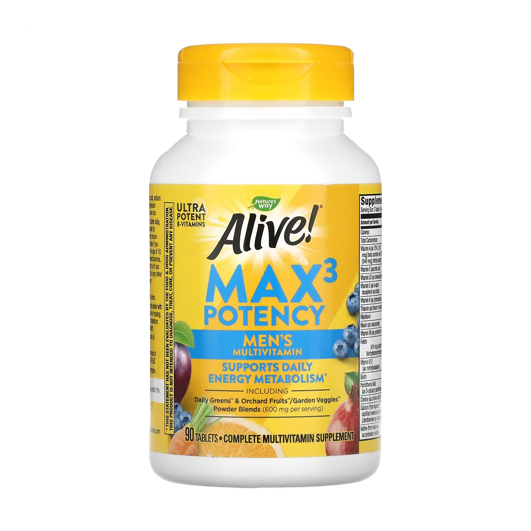 Мультивітаміни для чоловіків Nature's Way Alive! Max3 Potency Men's Multivitamin, 90 таблеток
Мультивітаміни для чоловіків Nature's Way Alive! Max3 Potency Men's Multivitamin, 90 таблеток