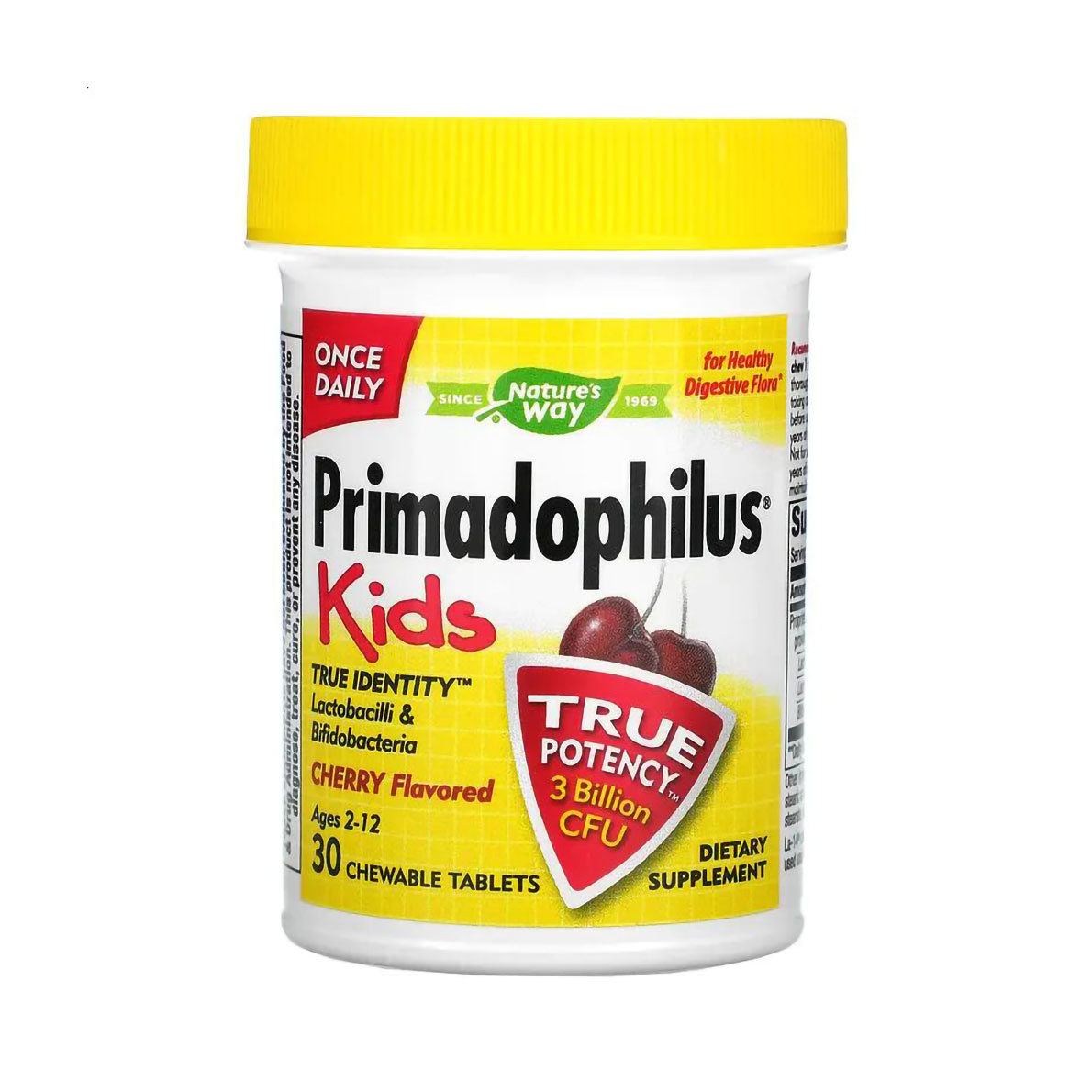 Пробіотик для дітей від 2 років Nature's Way Primadophilus Kids зі смаком вишні, 30 жувальних таблеток
Пробіотик для дітей від 2 років Nature's Way Primadophilus Kids зі смаком вишні, 30 жувальних таблеток