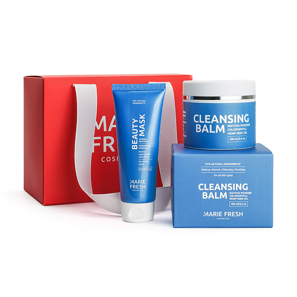 Уцінка! Подарунковий набір для обличчя Marie Fresh Cosmetics Queen"s Secret Beauty Set (бальзам Cleansing Balm, 100 мл + маска Beauty Mask, 50 мл)
Уцінка! Подарунковий набір для обличчя Marie Fresh Cosmetics Queen"s Secret Beauty Set (бальзам Cleansing Balm, 100 мл + маска Beauty Mask, 50 мл)