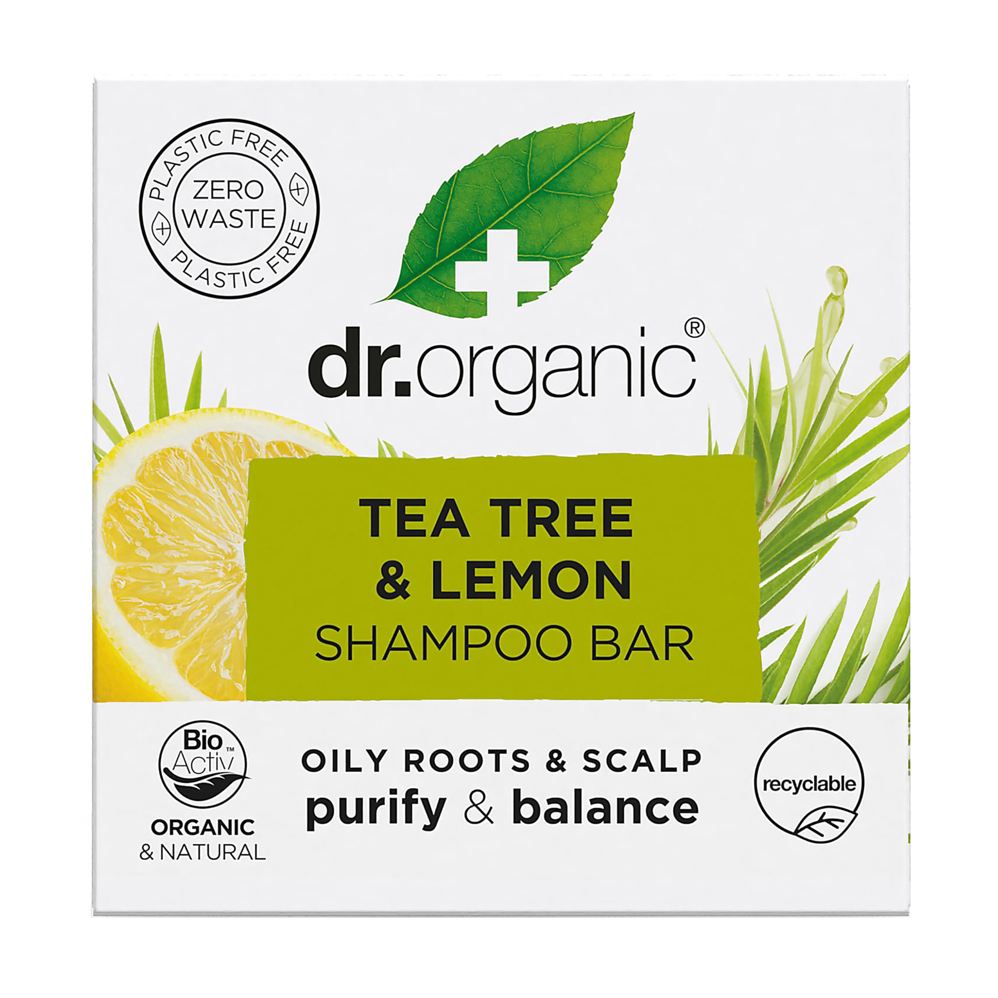 Уцінка! Твердий шампунь-кондиціонер Dr. Organic Tea Tree & Lemon Shampoo & Conditioner Bar з екстрактом чайного дерева та лимона, 75 г
Уцінка! Твердий шампунь-кондиціонер Dr. Organic Tea Tree & Lemon Shampoo & Conditioner Bar з екстрактом чайного дерева та лимона, 75 г