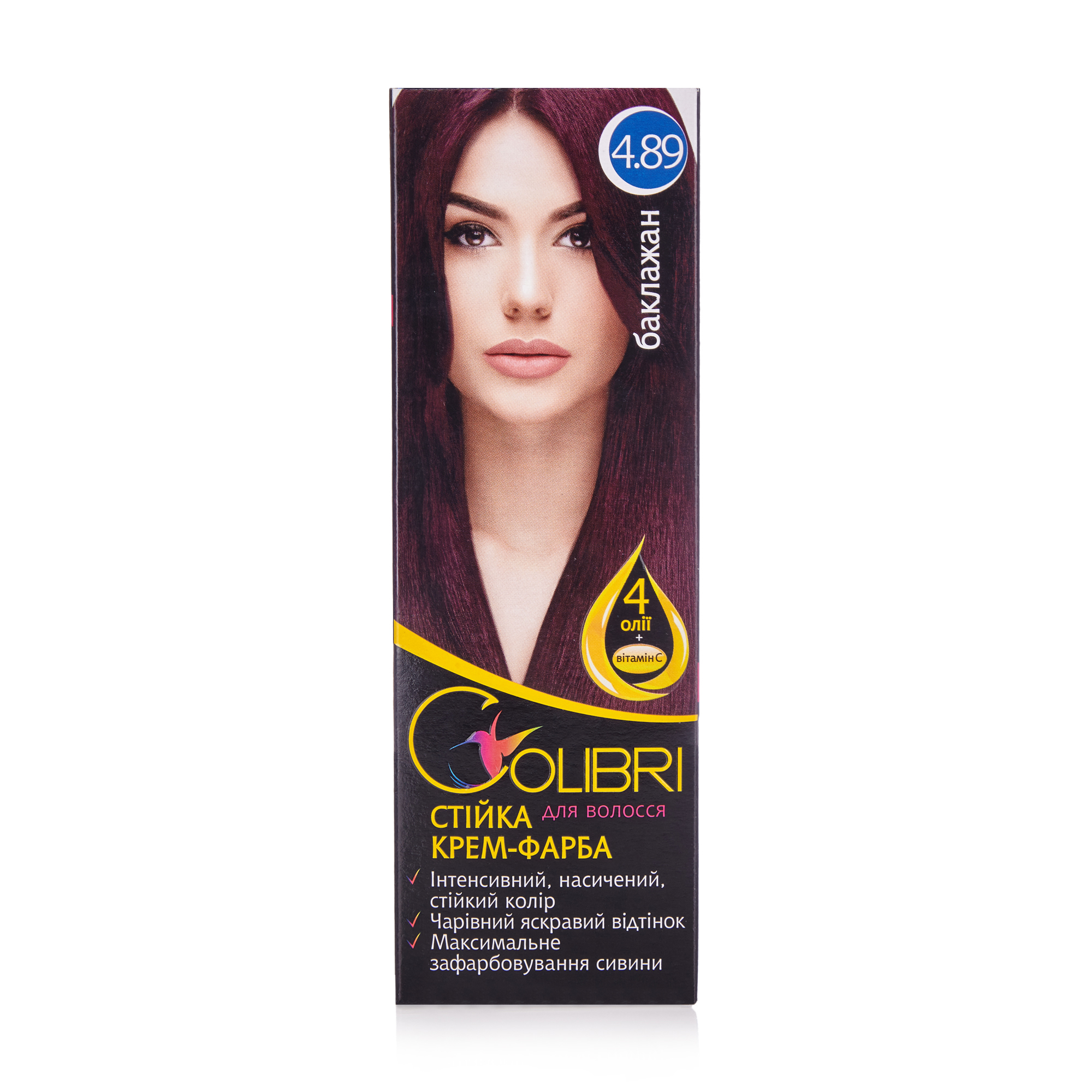 Уцінка! Стійка крем-фарба для волосся Colibri 4-89 Баклажан, 130 мл
Уцінка! Стійка крем-фарба для волосся Colibri 4-89 Баклажан, 130 мл