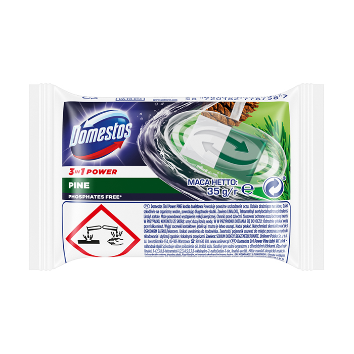 Уцінка! Блок гігієнічний змінний для унітаза Domestos Хвоя, 35 г
Уцінка! Блок гігієнічний змінний для унітаза Domestos Хвоя, 35 г