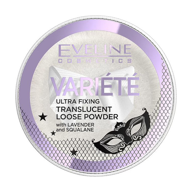 Уцінка! Ультрафіксувальна розсипчаста пудра для обличчя Eveline Cosmetics Variete Ultra Fixing Translucent Loose Powder з лавандою та скваланом, 5 г
Уцінка! Ультрафіксувальна розсипчаста пудра для обличчя Eveline Cosmetics Variete Ultra Fixing Translucent Loose Powder з лавандою та скваланом, 5 г