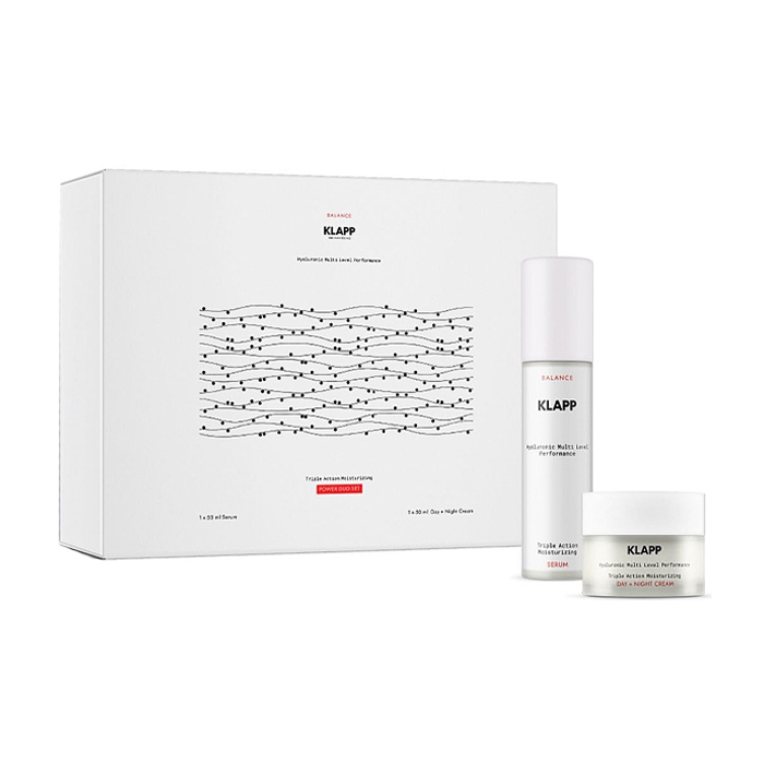 Набір для обличчя Klapp Balance Hyaluronic Triple Action Moisturizing Power Duo Set (крем, 50 мл + сироватка, 50 мл)
Набір для обличчя Klapp Balance Hyaluronic Triple Action Moisturizing Power Duo Set (крем, 50 мл + сироватка, 50 мл)