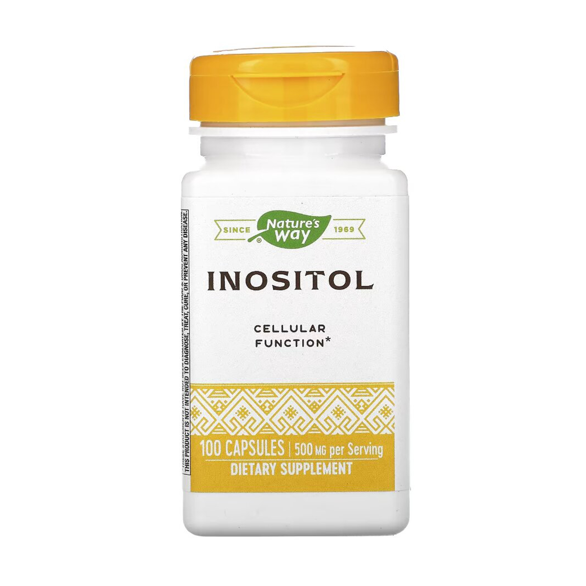 Інозитол Nature's Way Inositol 500 мг, 100 капсул
Інозитол Nature's Way Inositol 500 мг, 100 капсул