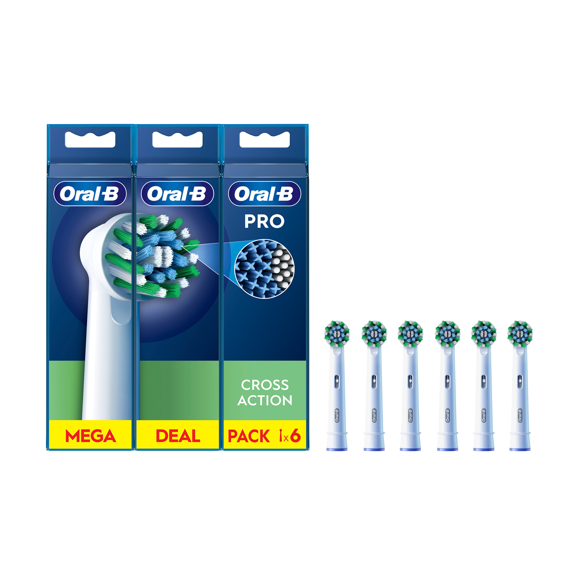 Насадки для електричної зубної щітки Oral-B Pro Cross Action, 6 шт
Насадки для електричної зубної щітки Oral-B Pro Cross Action, 6 шт