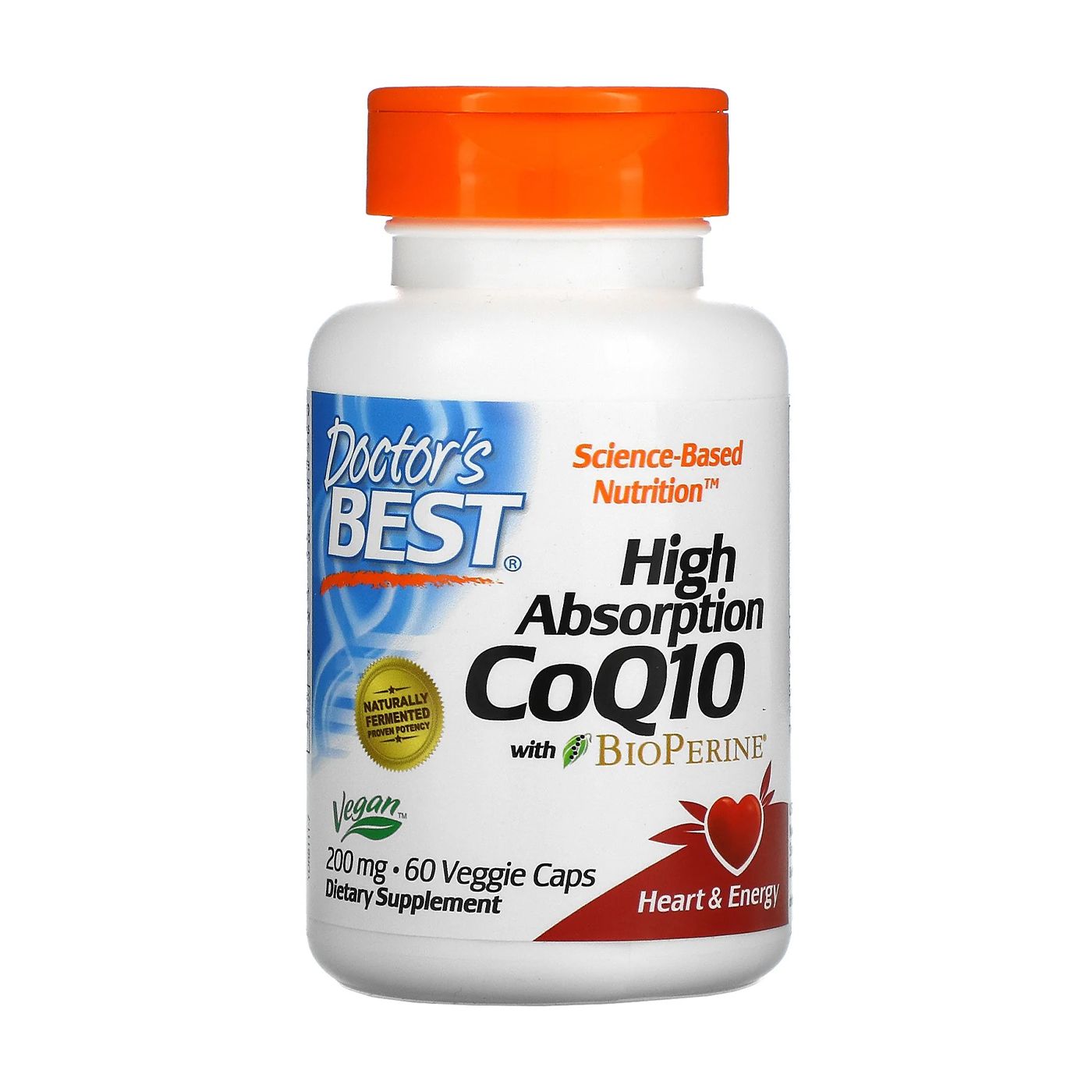 Коензим Q10 Doctor's Best High Absorption CoQ10 With Bioperine 200 мг, 60 веганських капсул
Коензим Q10 Doctor's Best High Absorption CoQ10 With Bioperine 200 мг, 60 веганських капсул