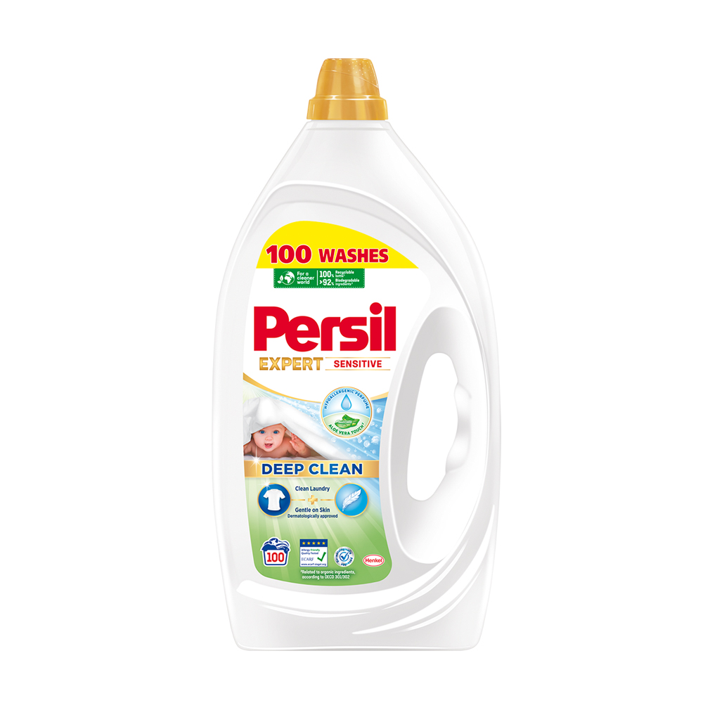 Гель для прання Persil Expert Sensitive Deep Clean, 100 циклів прання, 4.5 л
Гель для прання Persil Expert Sensitive Deep Clean, 100 циклів прання, 4.5 л