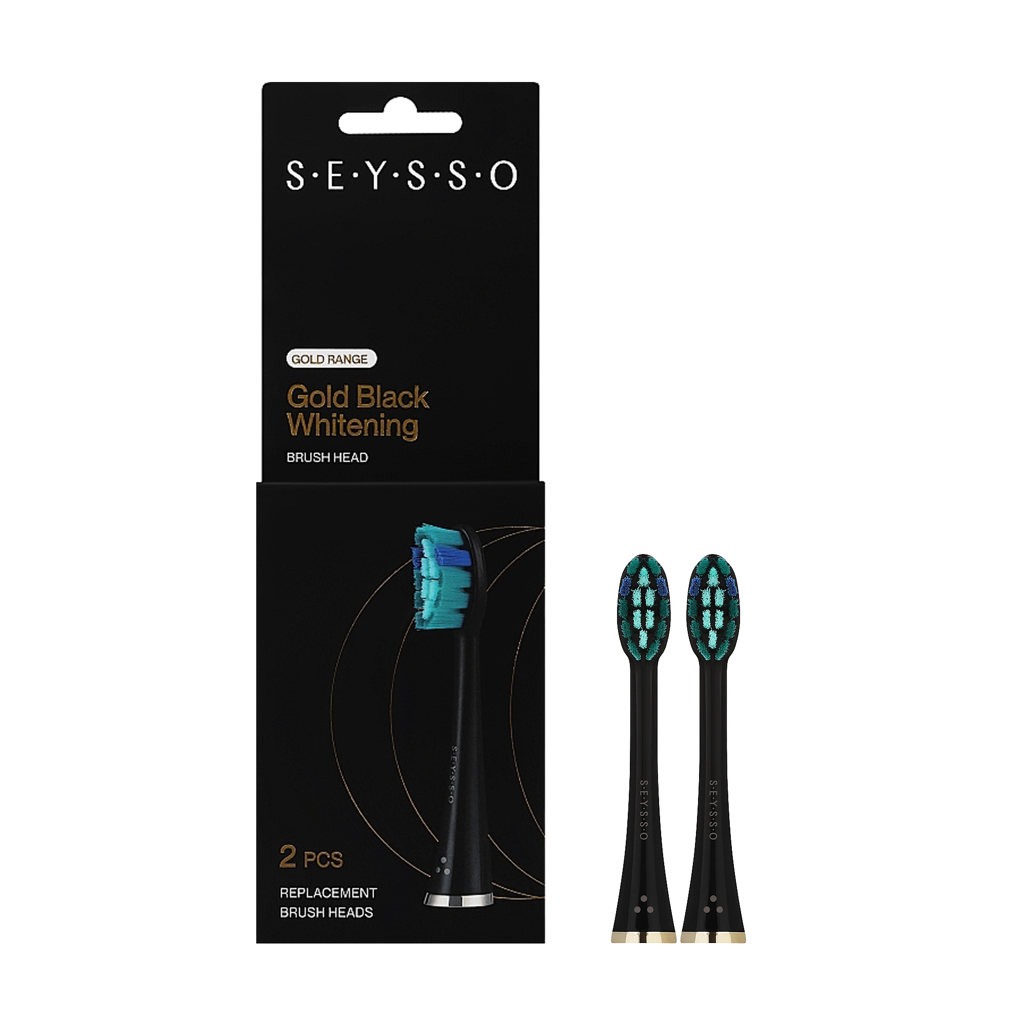 Змінні насадки для електричної зубної щітки Seysso Gold Whitening Black, 2 шт
Змінні насадки для електричної зубної щітки Seysso Gold Whitening Black, 2 шт