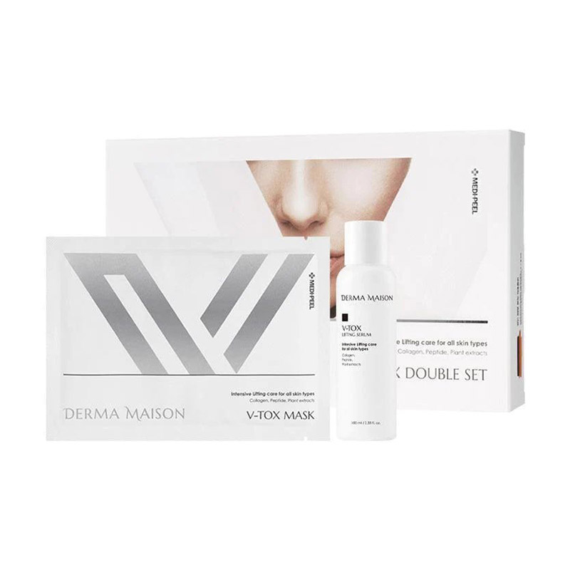 Уцінка! Набір для обличчя Medi-Peel Derma Maison V-Tox Double Set (ліфтінг-сироватка, 100 мл + тканинна маска, 10*1.6 г)
Уцінка! Набір для обличчя Medi-Peel Derma Maison V-Tox Double Set (ліфтінг-сироватка, 100 мл + тканинна маска, 10*1.6 г)