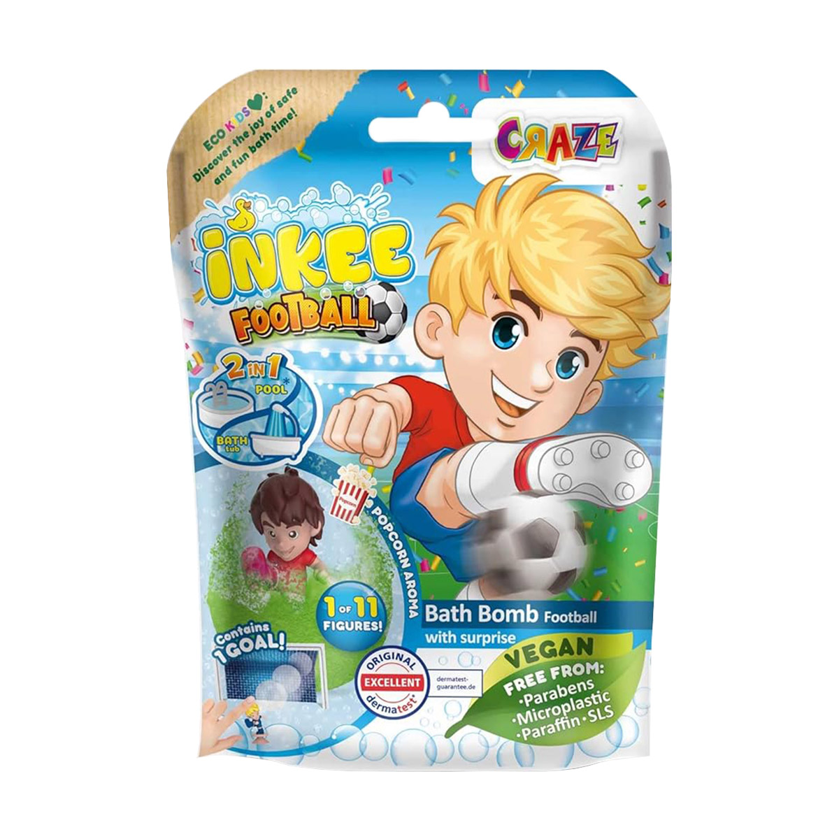 Ароматна бомбочка для ванни Craze Inkee Football Bath Bomb + Surprise з фігуркою-сюрприз, 80 г
Ароматна бомбочка для ванни Craze Inkee Football Bath Bomb + Surprise з фігуркою-сюрприз, 80 г