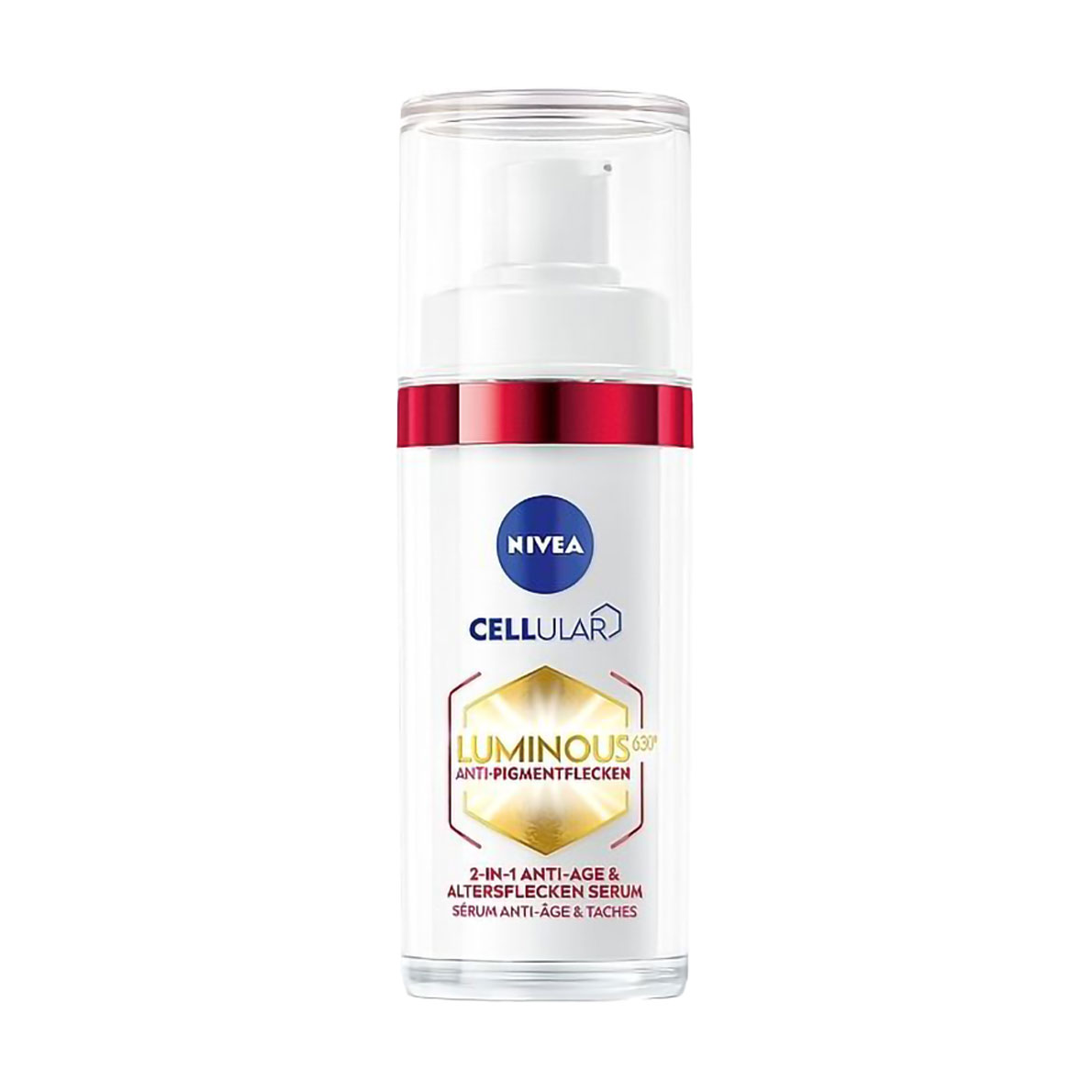 Антивікова сироватка для обличчя 2в1 NIVEA Cellular Luminous Serum, 30 мл
Антивікова сироватка для обличчя 2в1 NIVEA Cellular Luminous Serum, 30 мл