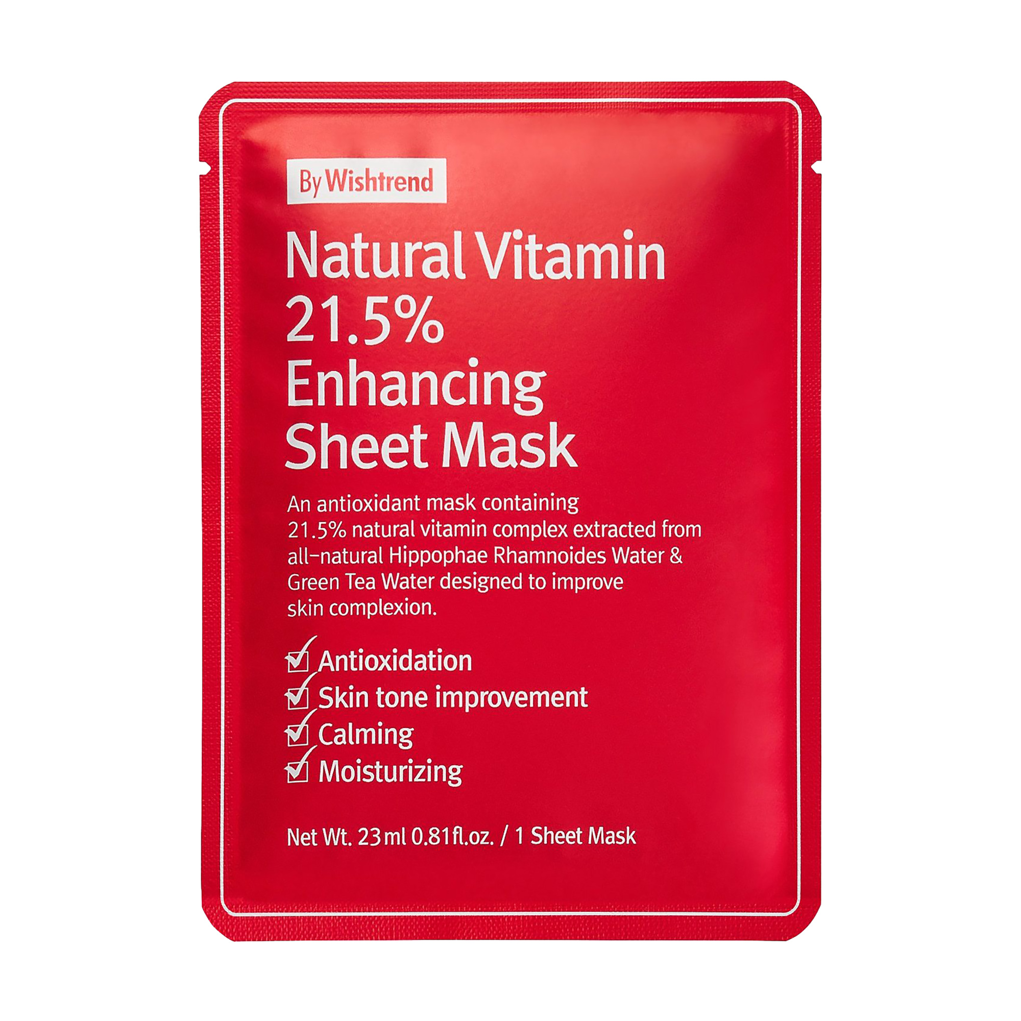 Уцінка! Вітамінна антиоксидантна тканинна маска для обличчя By Wishtrend Natural Vitamin 21.5% Enhancing Sheet Mask, 23 мл
Уцінка! Вітамінна антиоксидантна тканинна маска для обличчя By Wishtrend Natural Vitamin 21.5% Enhancing Sheet Mask, 23 мл