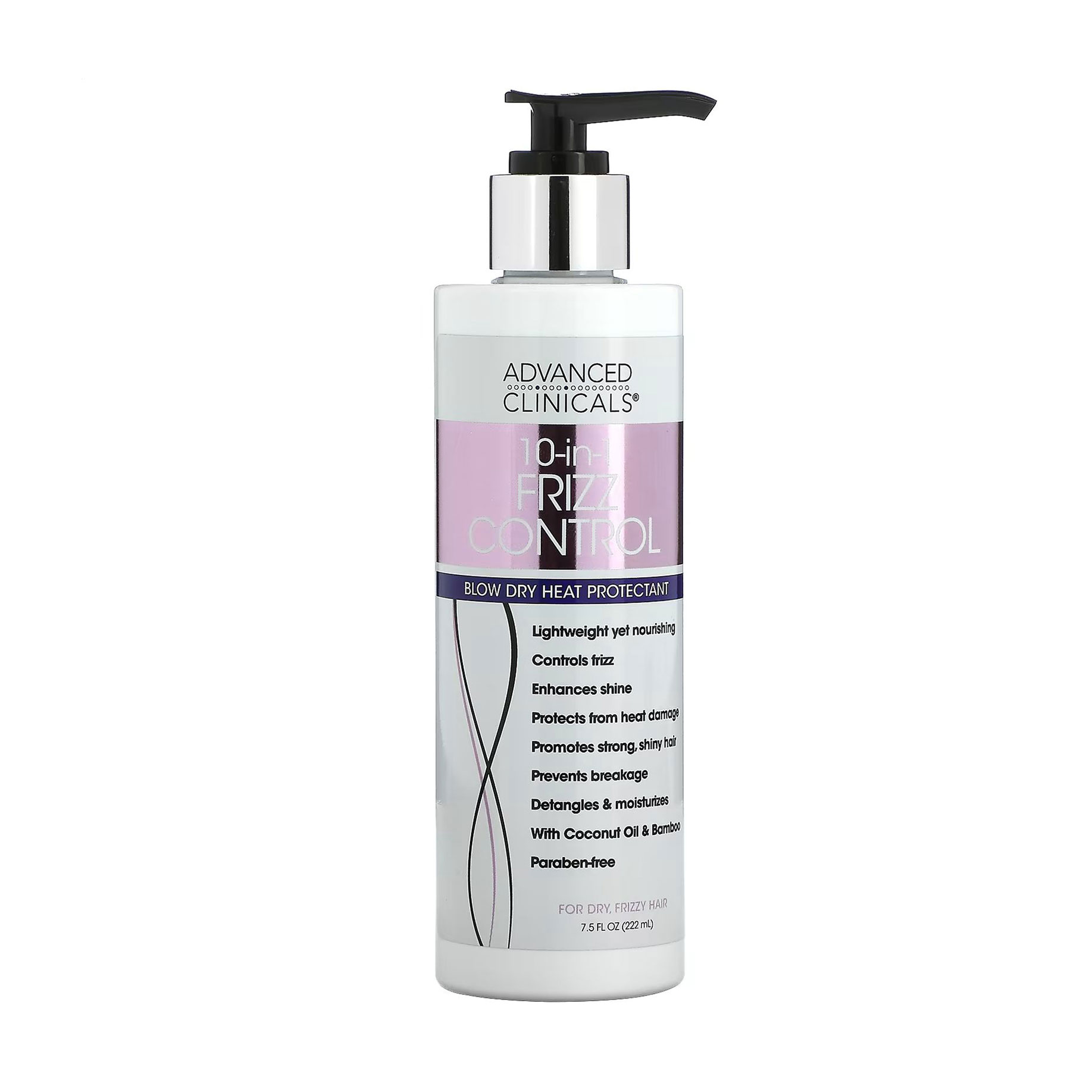 Засіб для волосся Advanced Clinicals 10-In-1 Frizz Control Blow Dry Heat Protectant, 222 мл
Засіб для волосся Advanced Clinicals 10-In-1 Frizz Control Blow Dry Heat Protectant, 222 мл