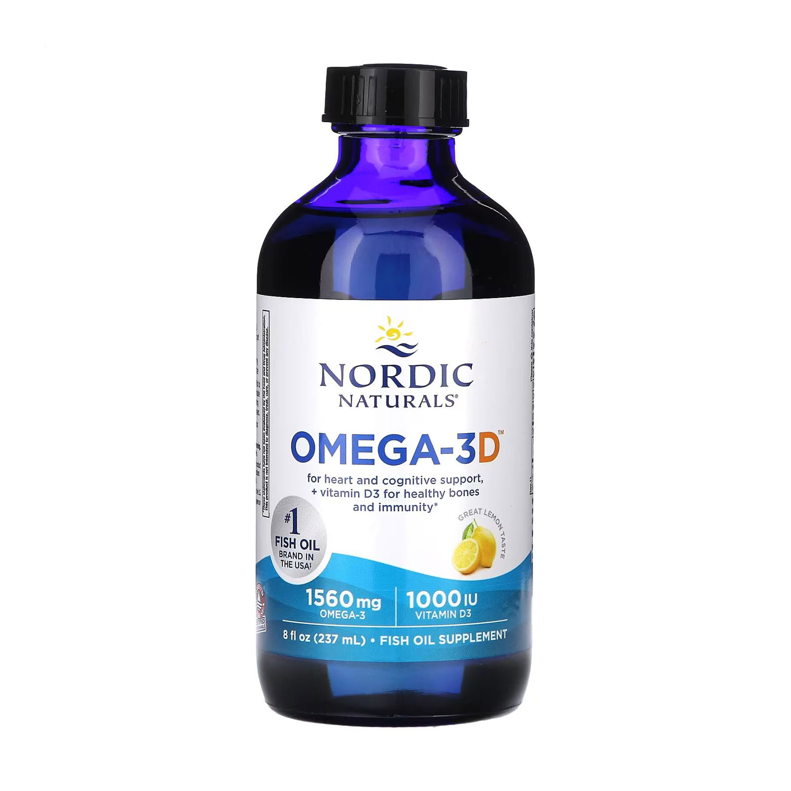 Риб'ячий жир з вітаміном Nordic Naturals Omega-3D зі смаком лимону, 237 мл
Риб'ячий жир з вітаміном Nordic Naturals Omega-3D зі смаком лимону, 237 мл