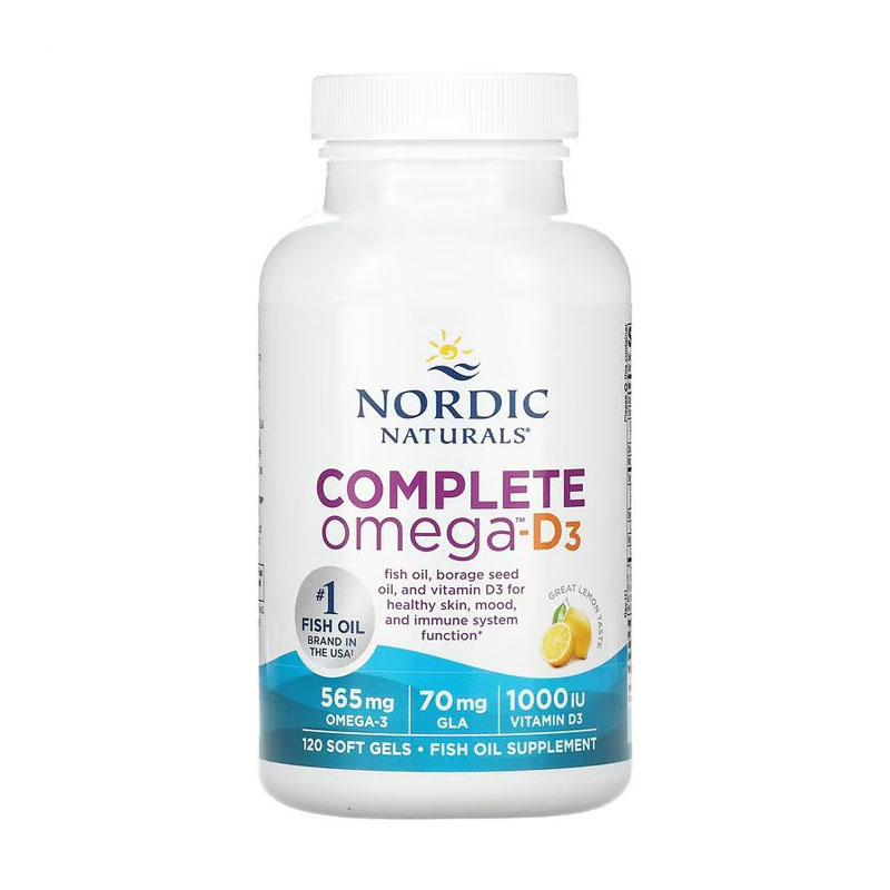 Омега комплекс з вітаміном Nordic Naturals Complete Omega-D3 зі смаком лимону, 120 гелевих капсул
Омега комплекс з вітаміном Nordic Naturals Complete Omega-D3 зі смаком лимону, 120 гелевих капсул