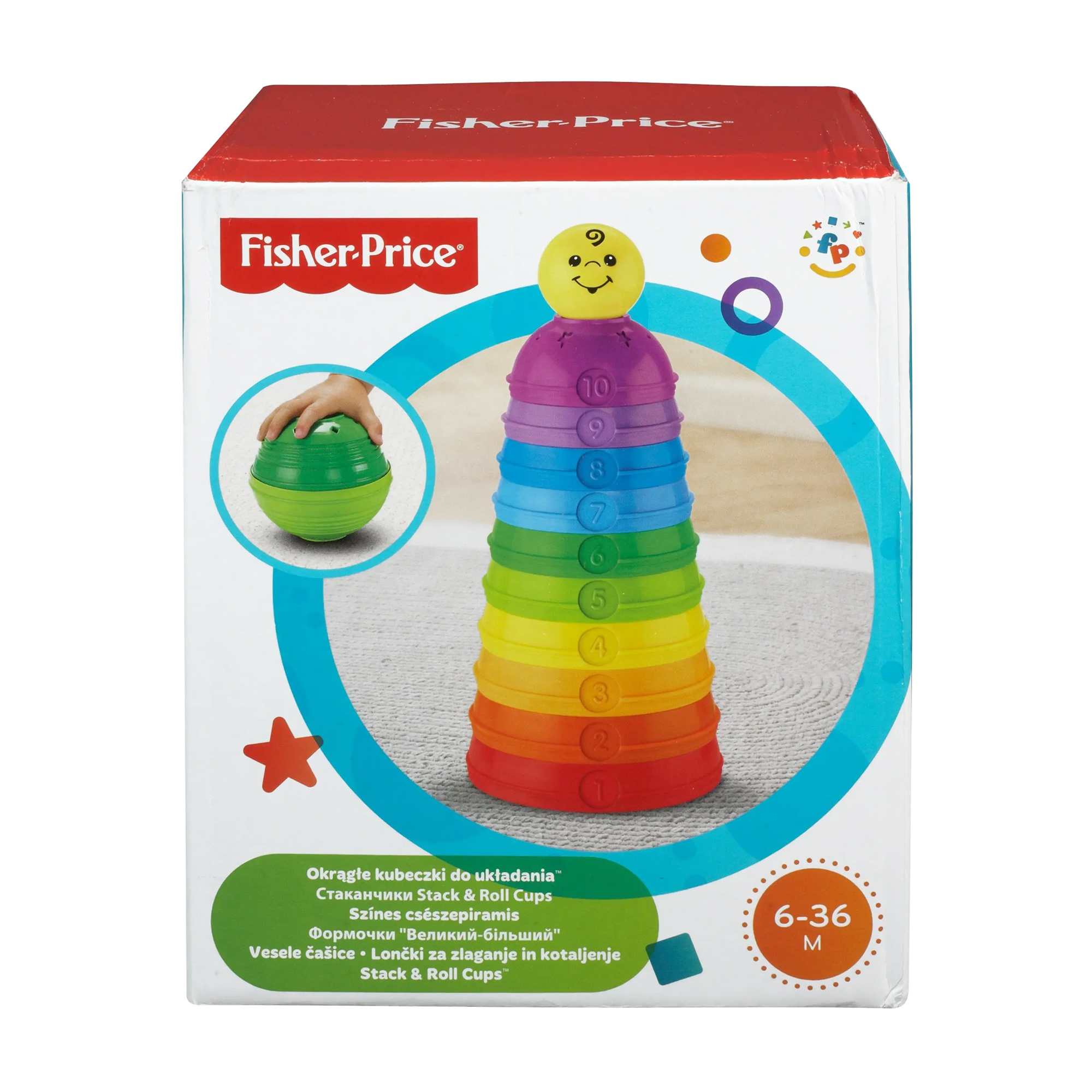 Формочки-пірамідка Fisher-Price Великий-більший, від 6 місяців, 10 елементів, 22*13*13 см (W4472)
Формочки-пірамідка Fisher-Price Великий-більший, від 6 місяців, 10 елементів, 22*13*13 см (W4472)